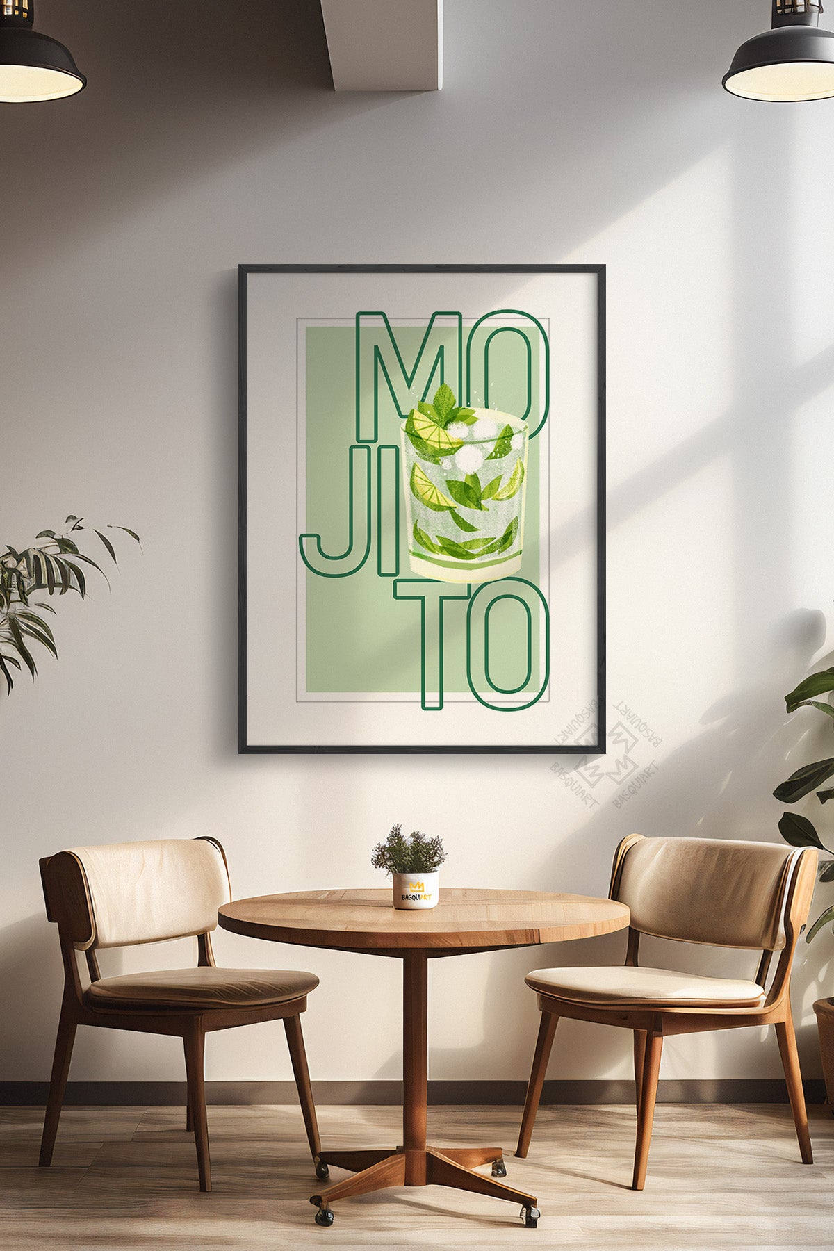 Kokteyl Serisi Siyah Çerçeveli Poster, Tablo, Cafe, Restoran, Mutfak Duvar Dekoru No:42
