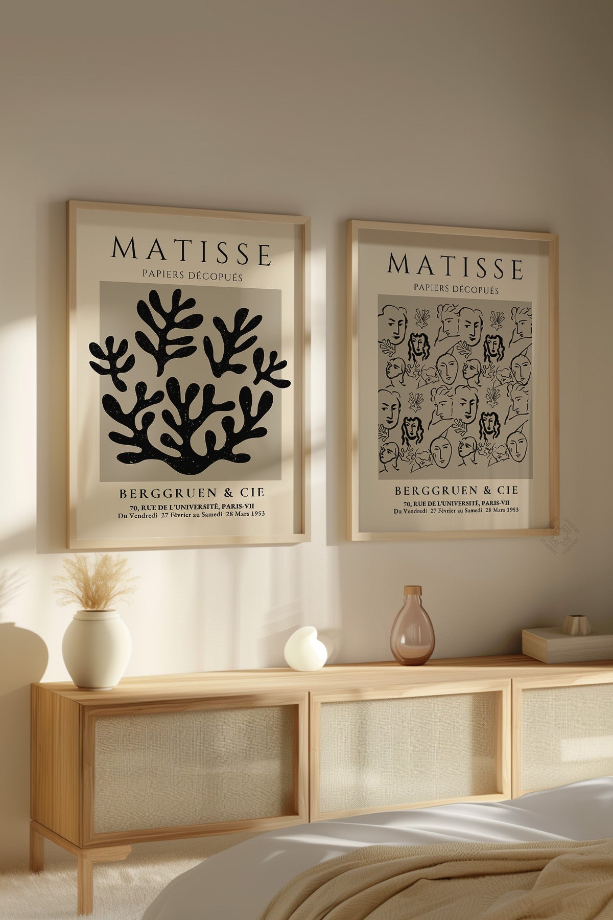Matisse 2'li Ahşap Çerçeveli Poster, Tablo Seti No:22