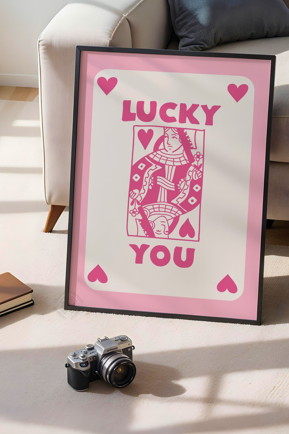 Lucky You Serisi Siyah Çerçeveli Poster, Tablo Duvar Dekoru No:42