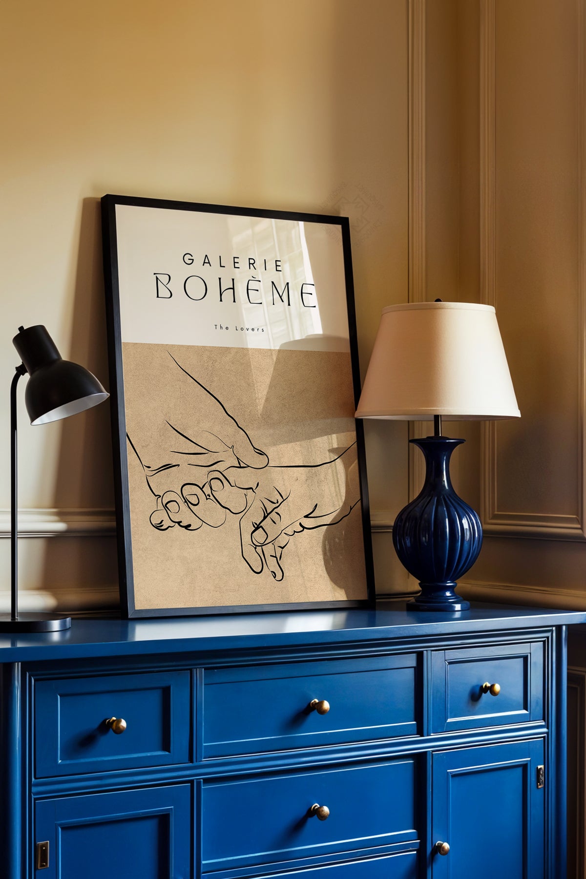 Bohemian Serisi Siyah Çerçeveli Poster, Tablo No:70