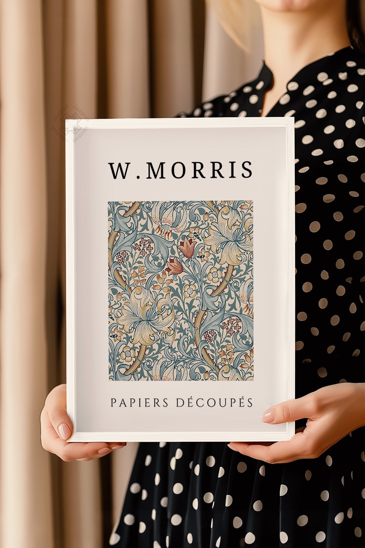 William Morris Serisi Beyaz Çerçeveli Poster, Tablo Duvar Dekoru No:18