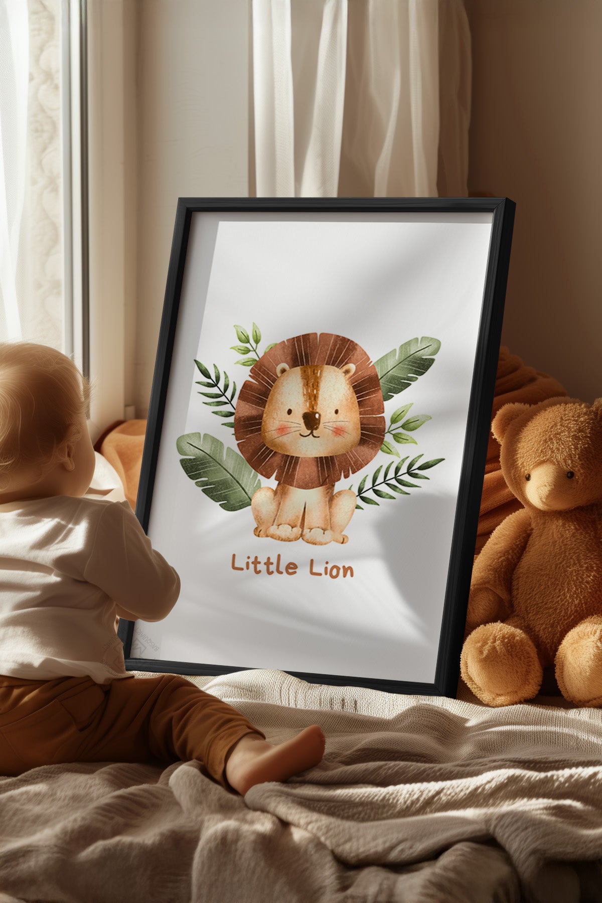 Çocuk Odası, Bebek Odası Siyah Çerçeveli Poster, Tablo No:97