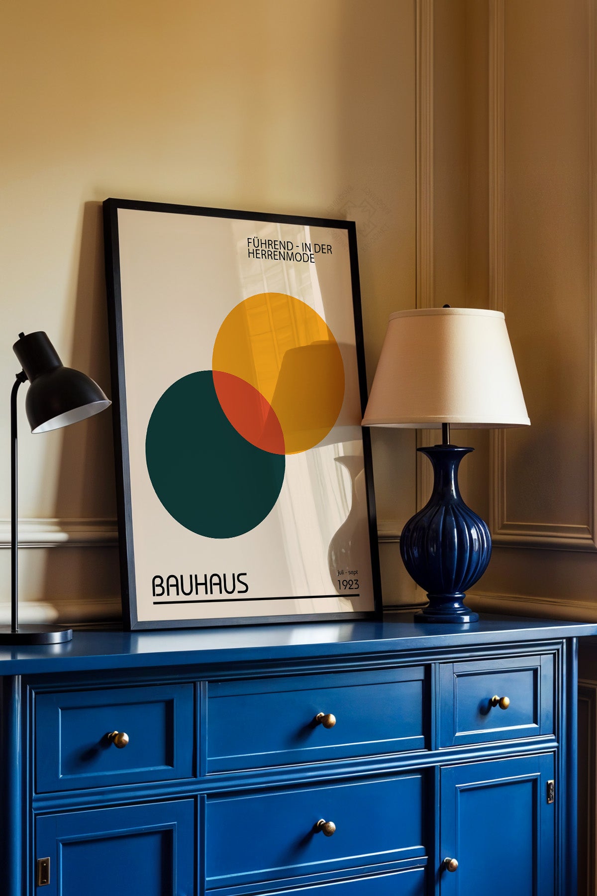 Bauhaus Serisi Siyah Çerçeveli Poster, Tablo No:22