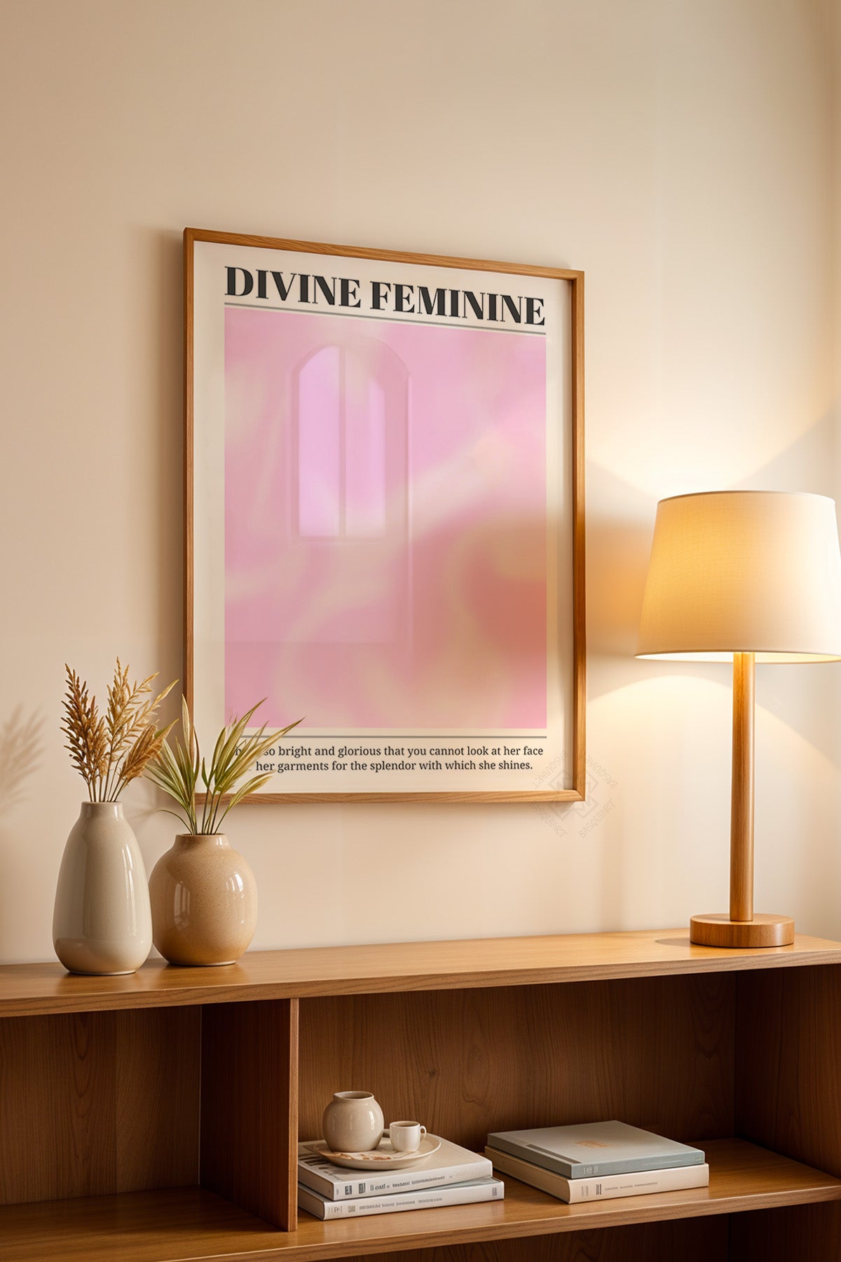 Aura Serisi Ahşap Çerçeveli Poster, Tablo No:133