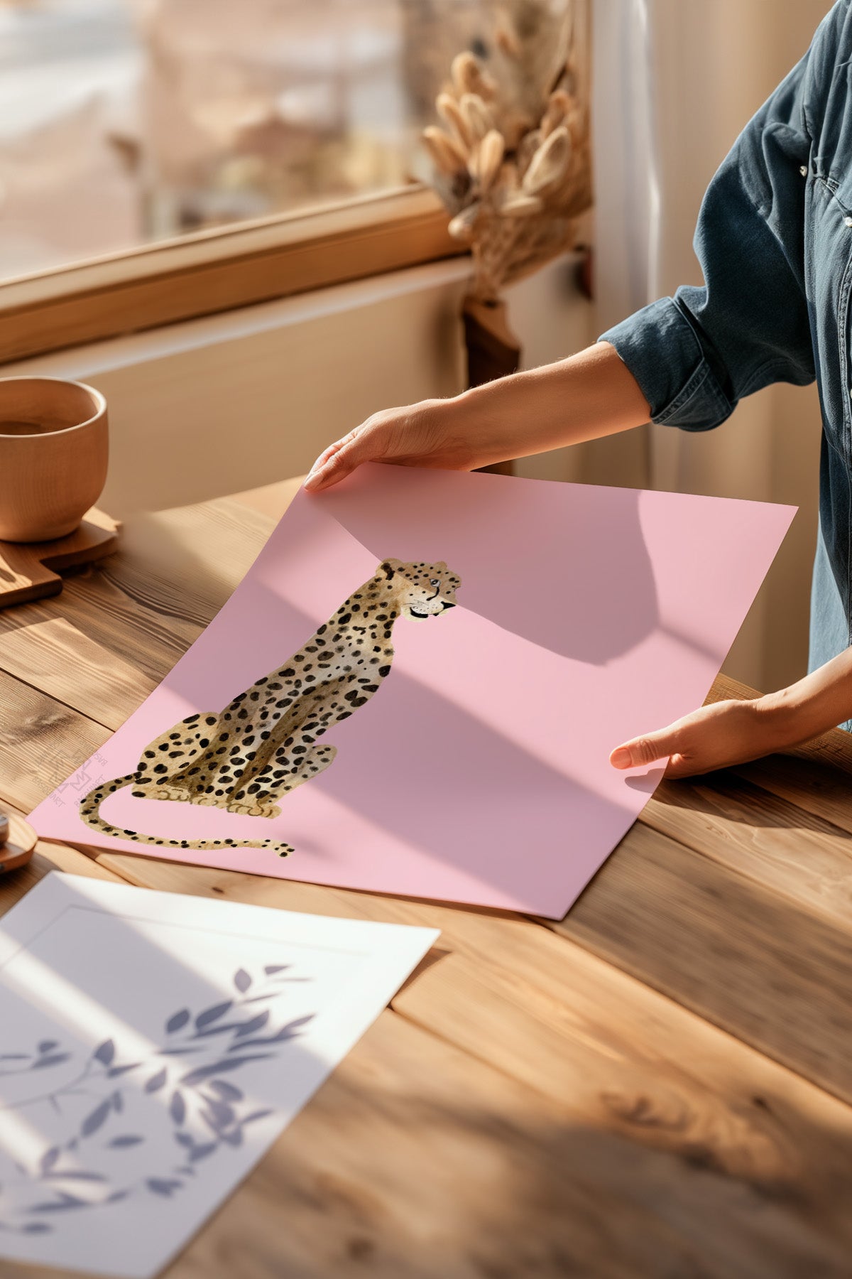 Pembe Tonlar Modern 6'lı Poster Seti, Duvar Dekoru No:1