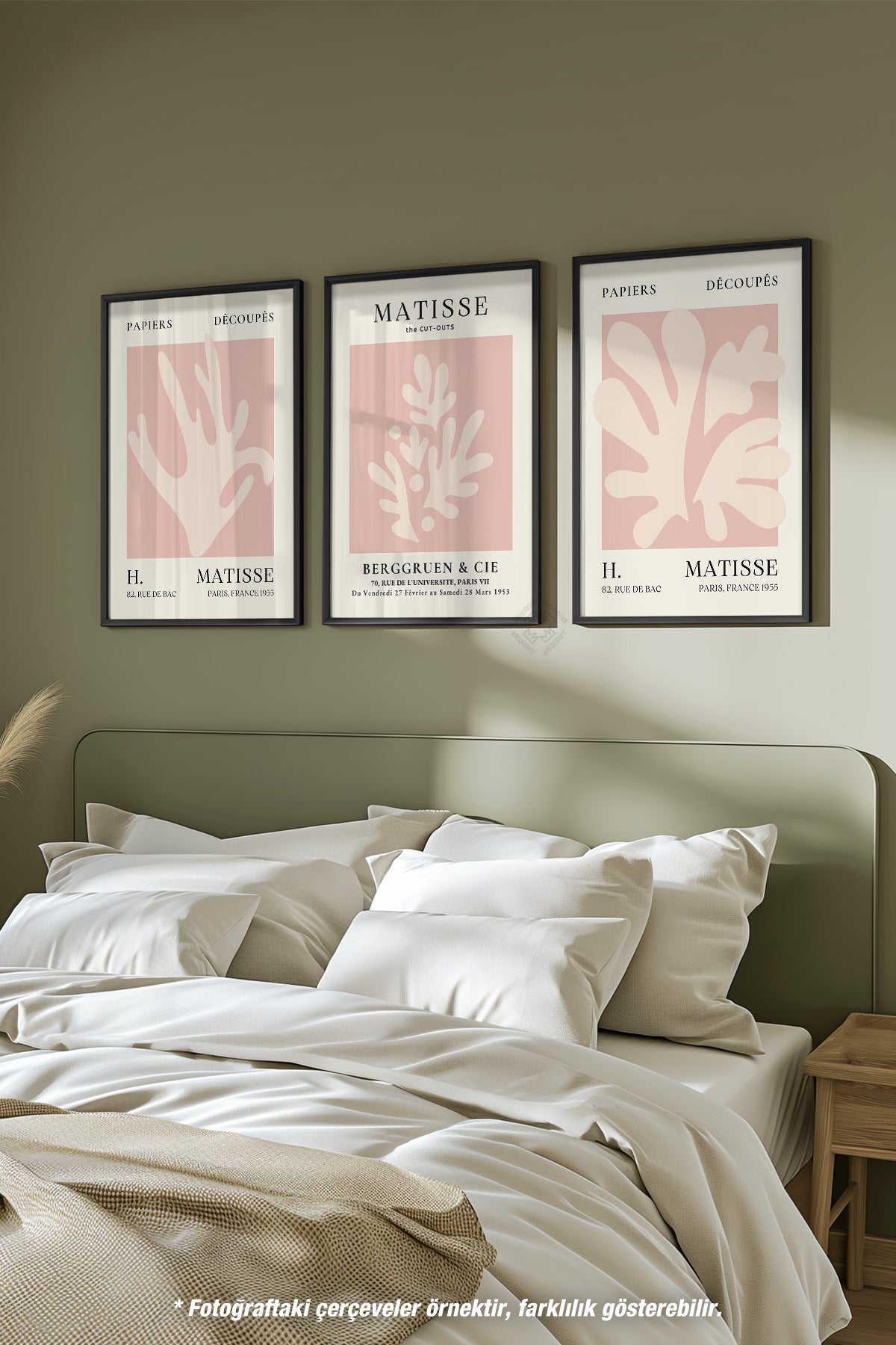 Matisse Minimal 3'lü Siyah Çerçeveli Poster, Tablo Seti No:21