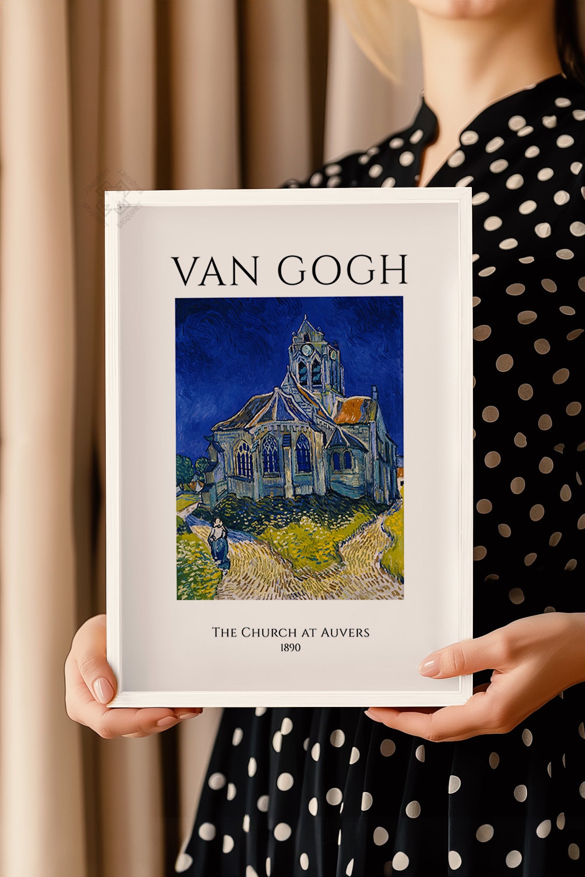 Vincent Van Gogh Serisi Beyaz Çerçeveli Poster, Tablo Duvar Dekoru No:12
