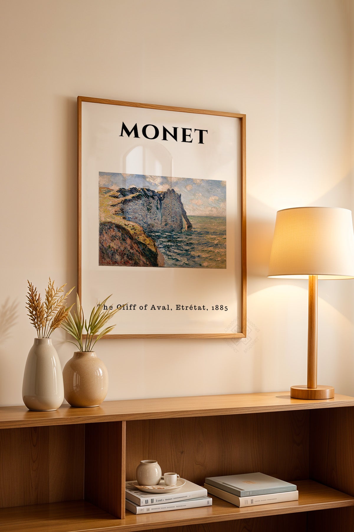 Claude Monet Serisi Ahşap Çerçeveli Poster, Tablo Duvar Dekoru No:19