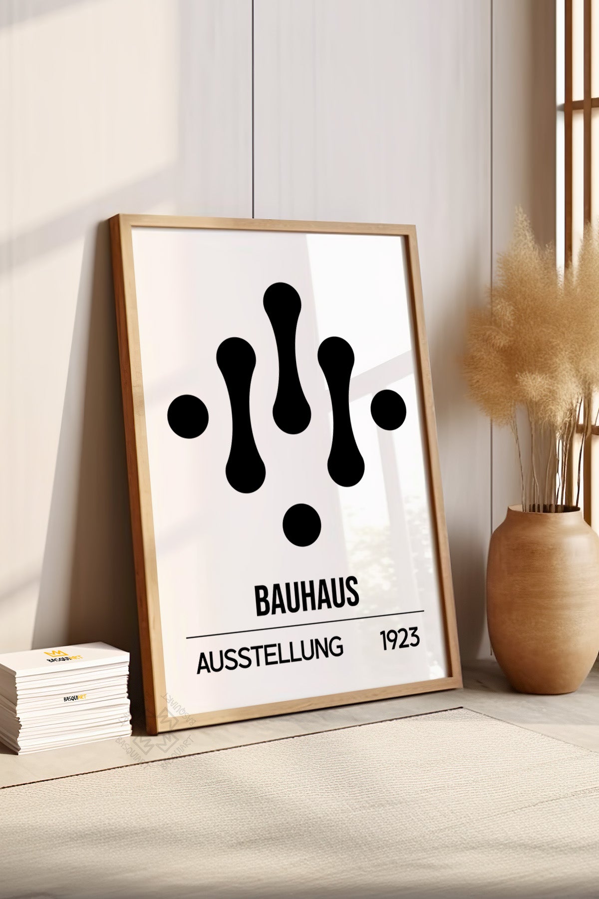 Bauhaus Serisi Ahşap Çerçeveli Poster, Tablo No:125
