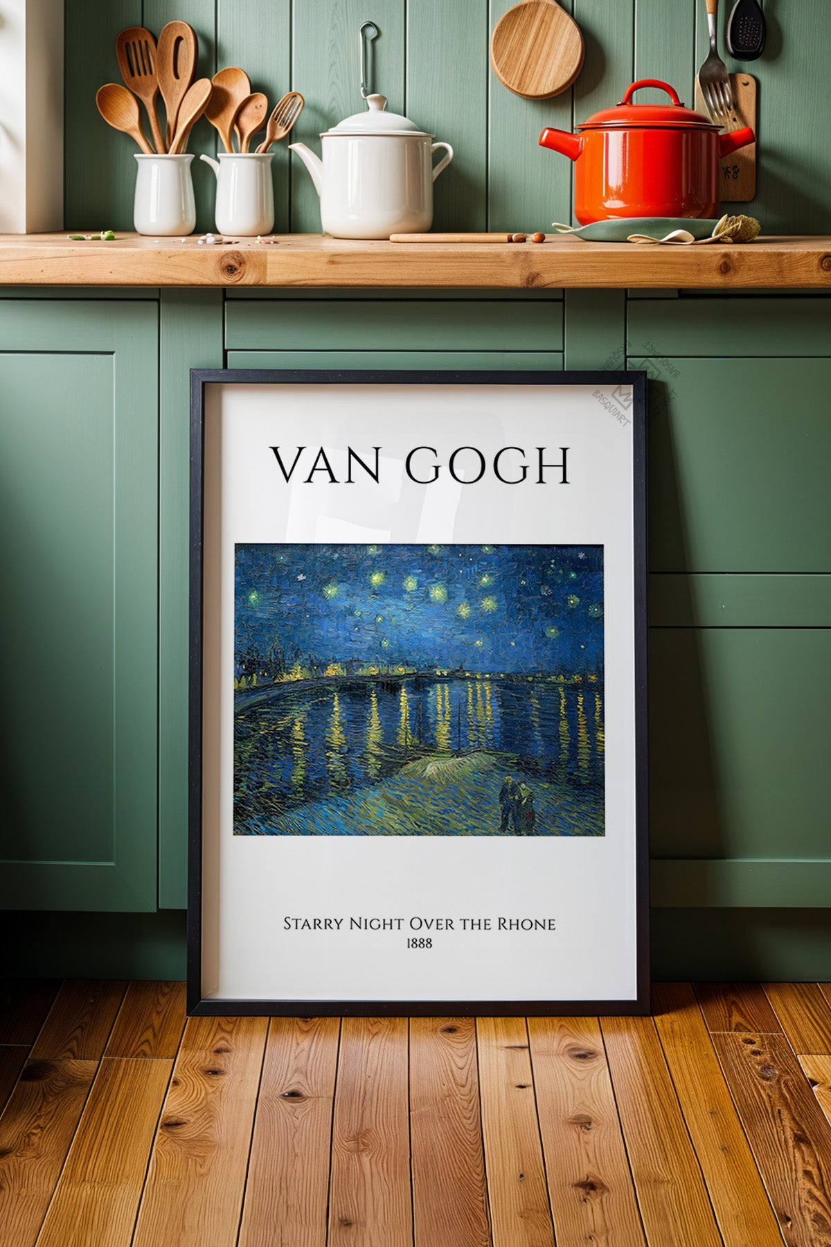 Vincent Van Gogh Serisi Siyah Çerçeveli Poster, Tablo Duvar Dekoru No:7