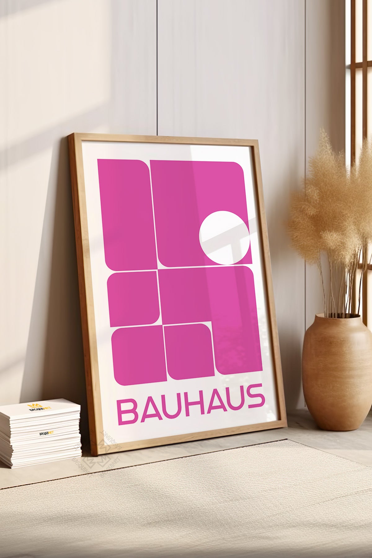 Bauhaus Serisi Ahşap Çerçeveli Poster, Tablo No:83
