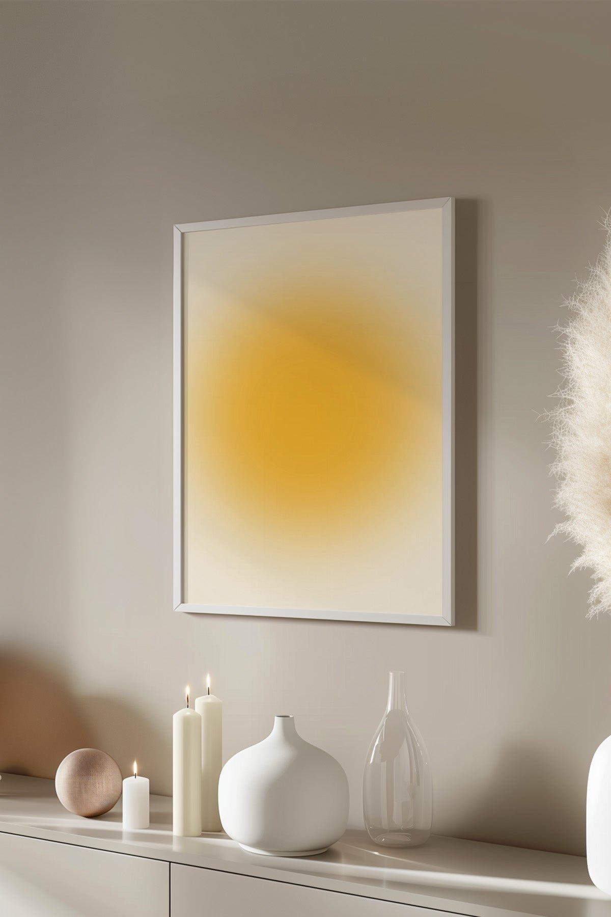 Aura Serisi Beyaz Çerçeveli Poster, Tablo No:81