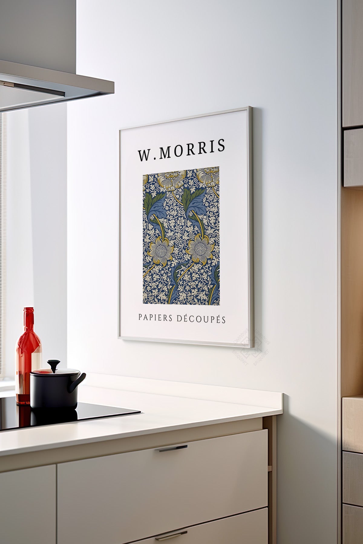 William Morris Serisi Beyaz Çerçeveli Poster, Tablo Duvar Dekoru No:19