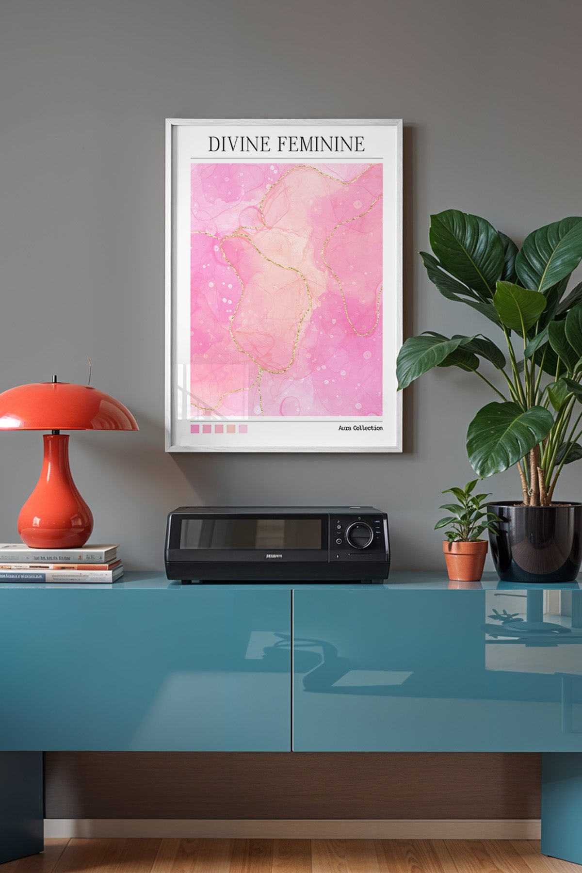 Aura Serisi Beyaz Çerçeveli Poster, Tablo No:135