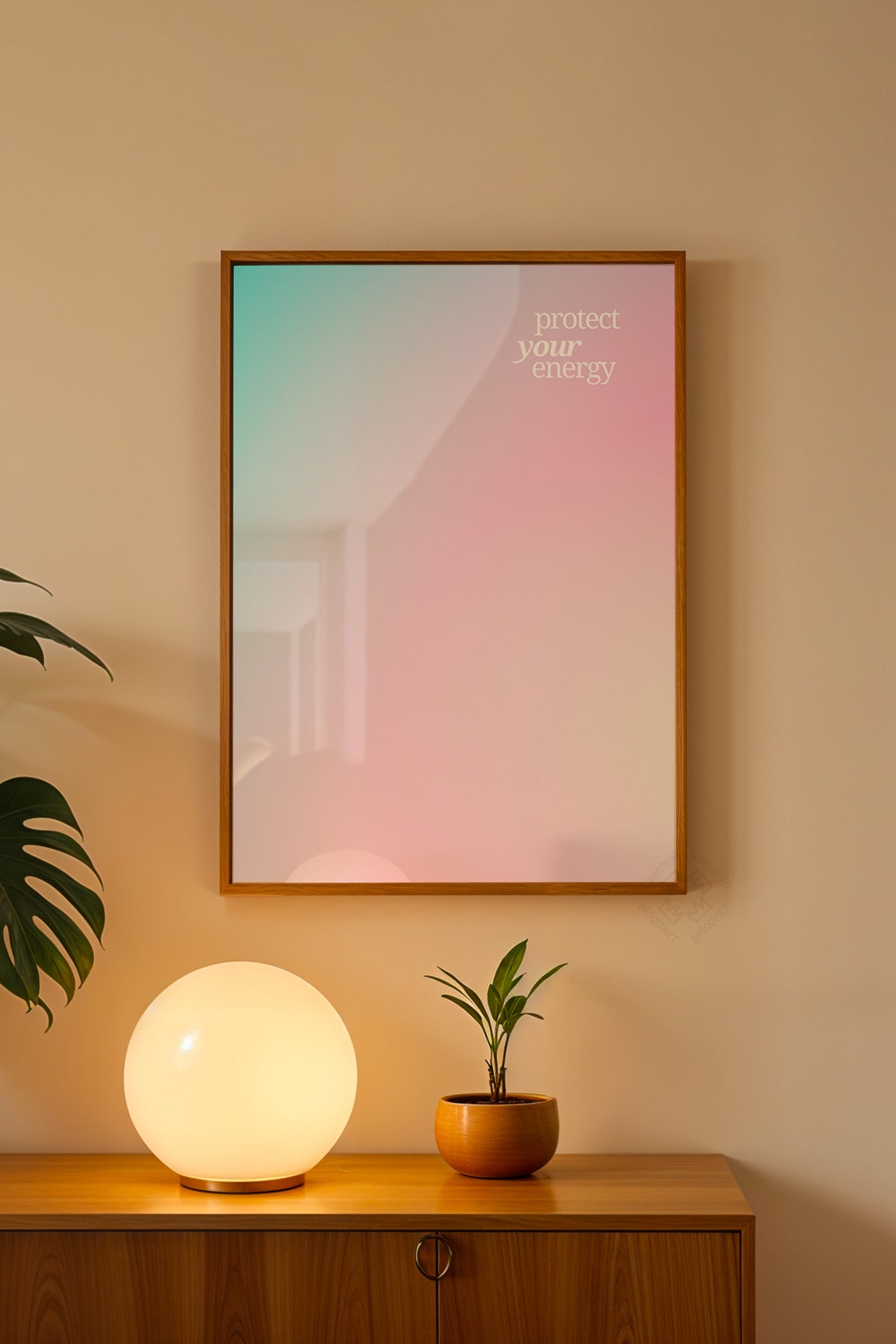 Aura Serisi Ahşap Çerçeveli Poster, Tablo No:105