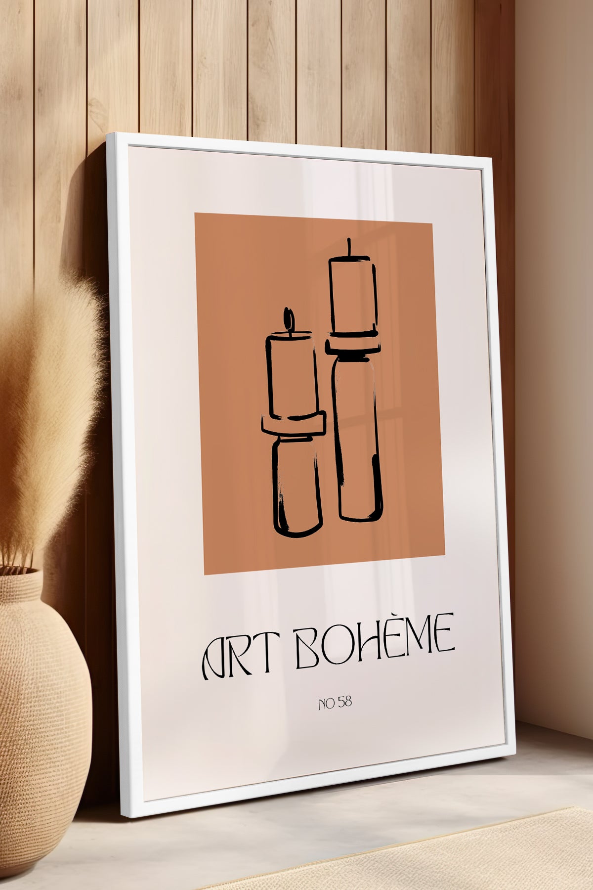 Bohemian Serisi Beyaz Çerçeveli Poster, Tablo No:66