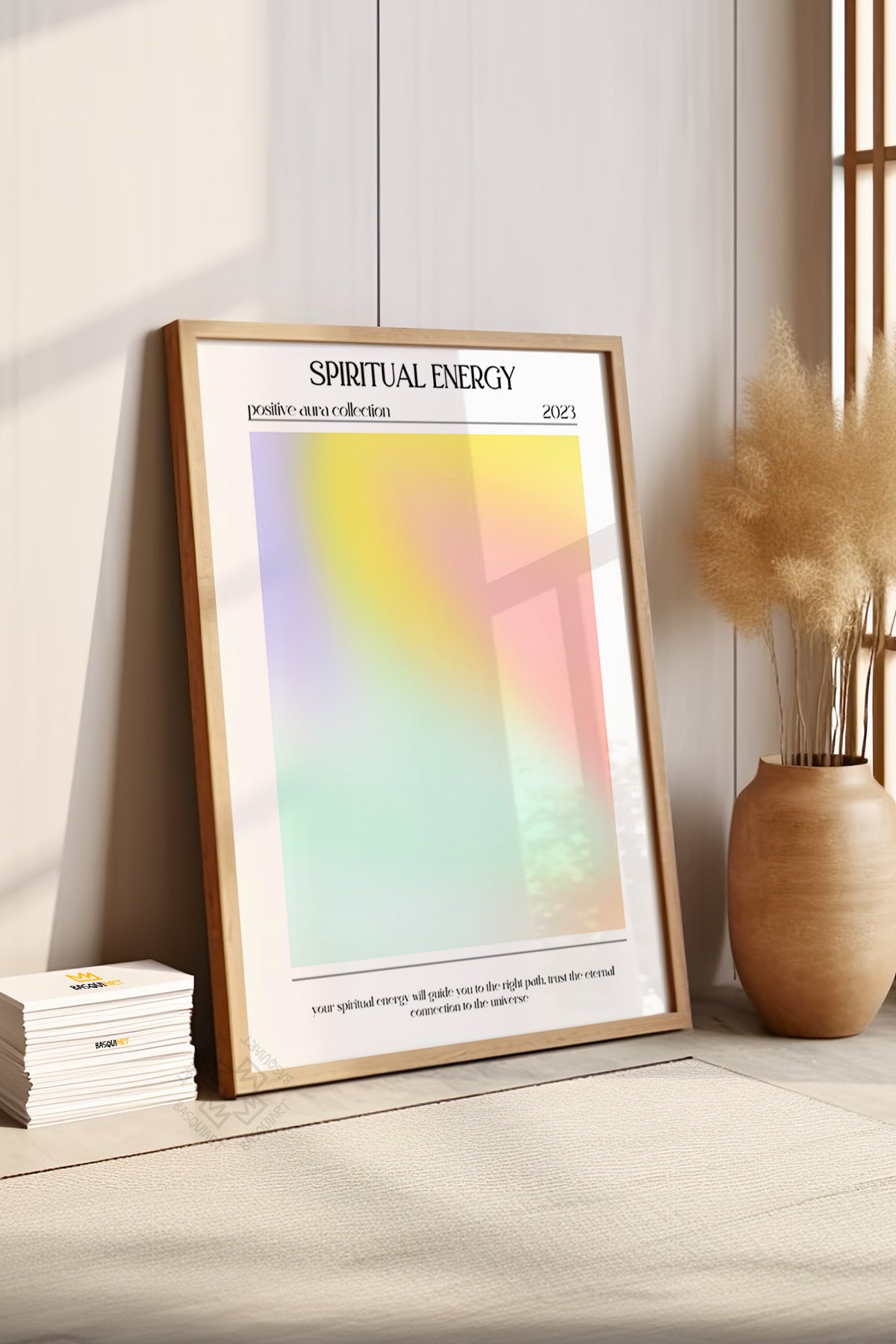 Aura Serisi Ahşap Çerçeveli Poster, Tablo No:53