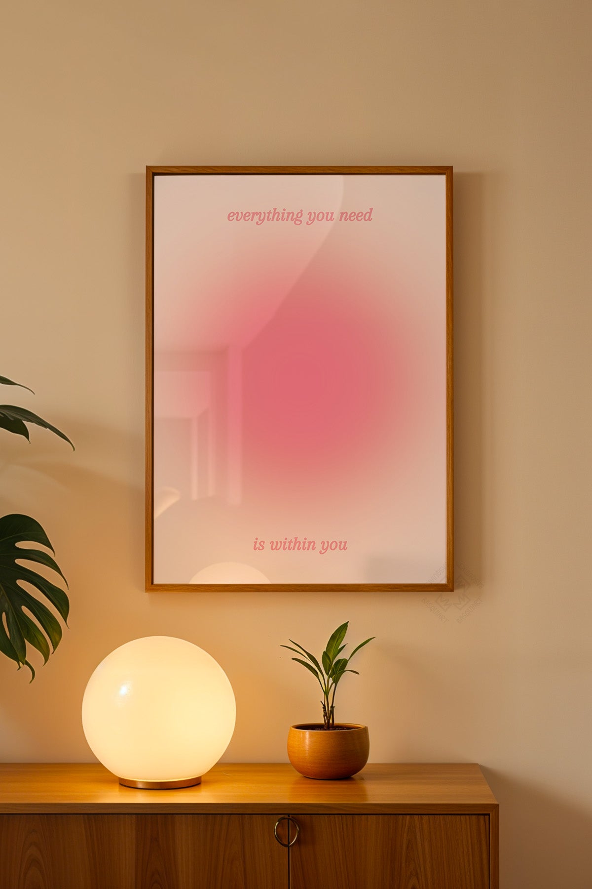 Aura Serisi Ahşap Çerçeveli Poster, Tablo No:183