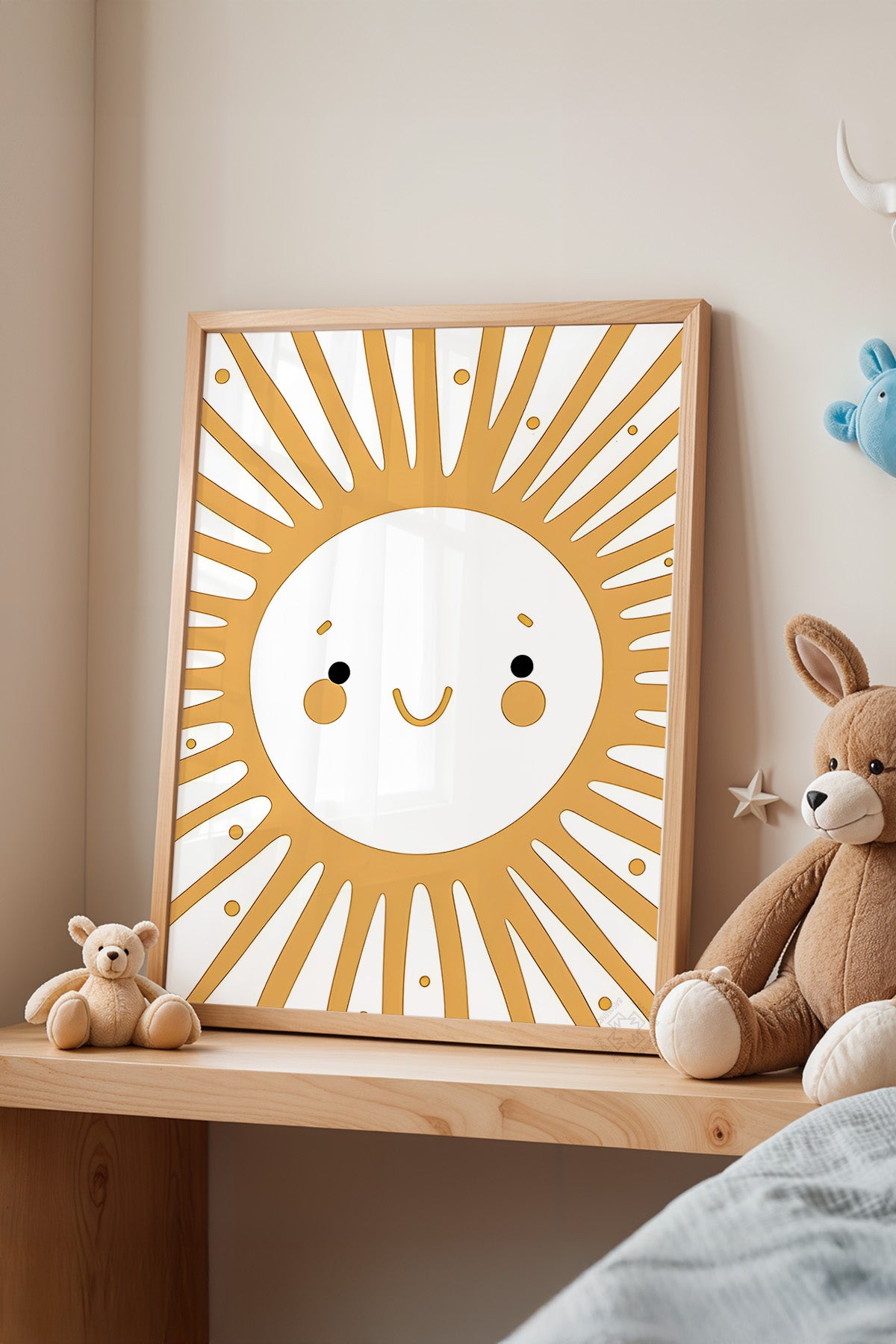 Çocuk Odası, Bebek Odası Ahşap Çerçeveli Poster, Tablo No:65