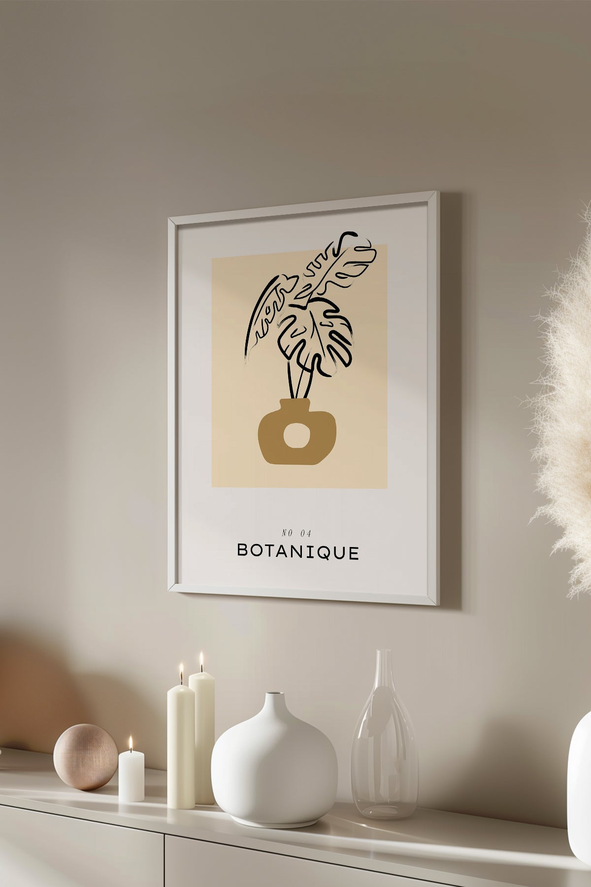 Bohemian Serisi Beyaz Çerçeveli Poster, Tablo No:122