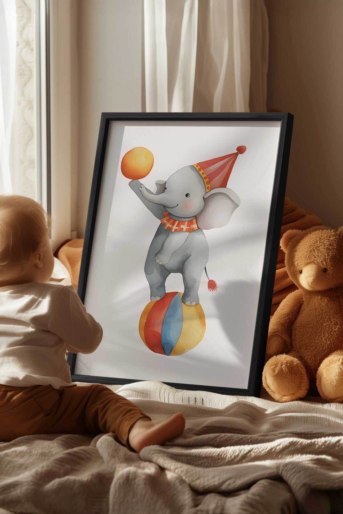 Çocuk Odası, Bebek Odası Siyah Çerçeveli Poster, Tablo No:87