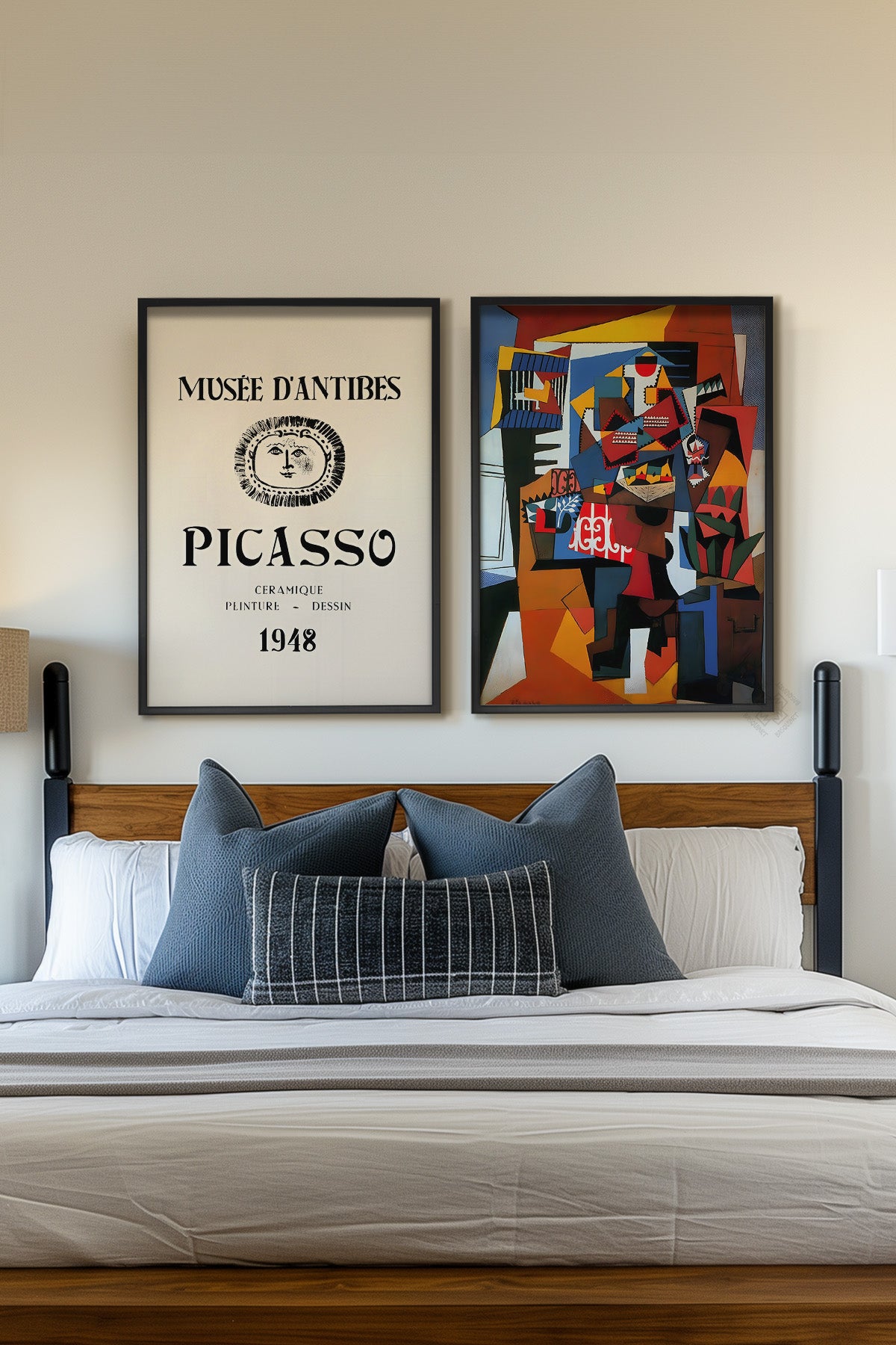 Picasso 2'li Siyah Çerçeveli Poster, Sanatsal Tablo Seti No:11