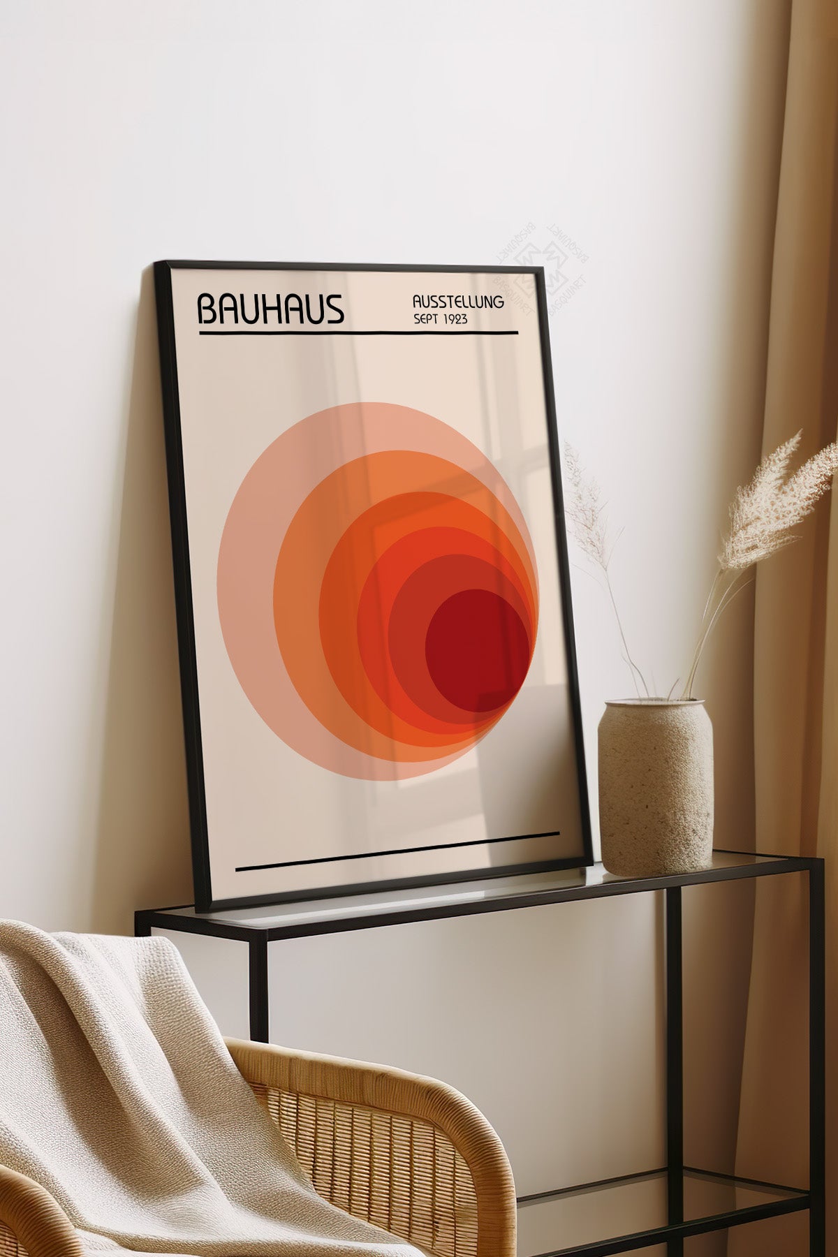 Bauhaus Serisi Siyah Çerçeveli Poster, Tablo No:26