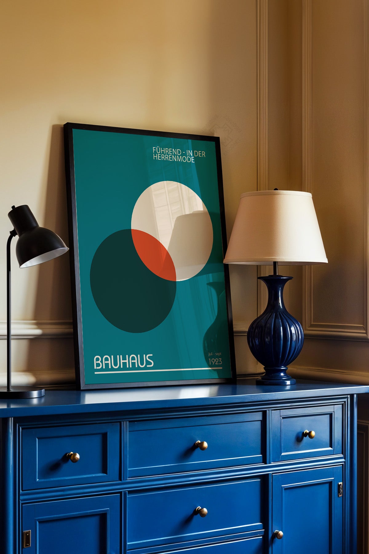 Bauhaus Serisi Siyah Çerçeveli Poster, Tablo No:18