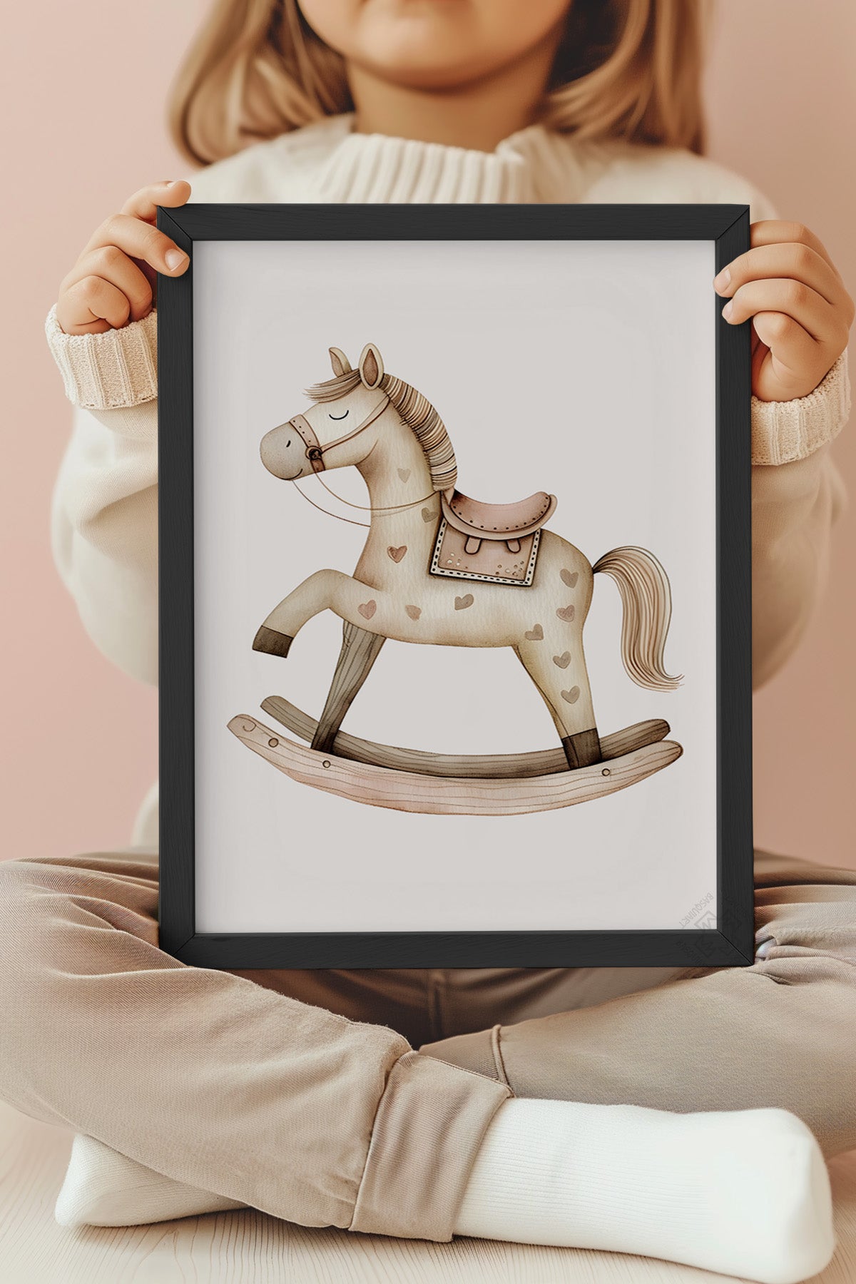 Çocuk Odası, Bebek Odası Siyah Çerçeveli Poster, Tablo No:55