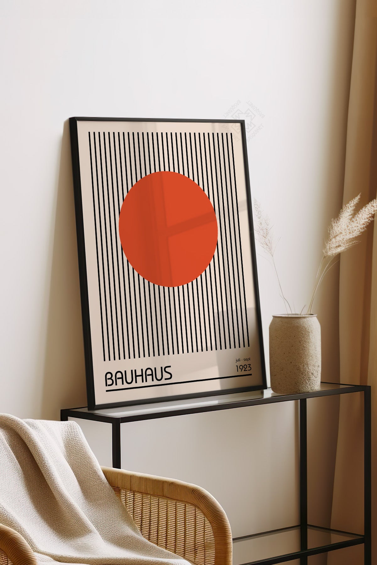 Bauhaus Serisi Siyah Çerçeveli Poster, Tablo No:28