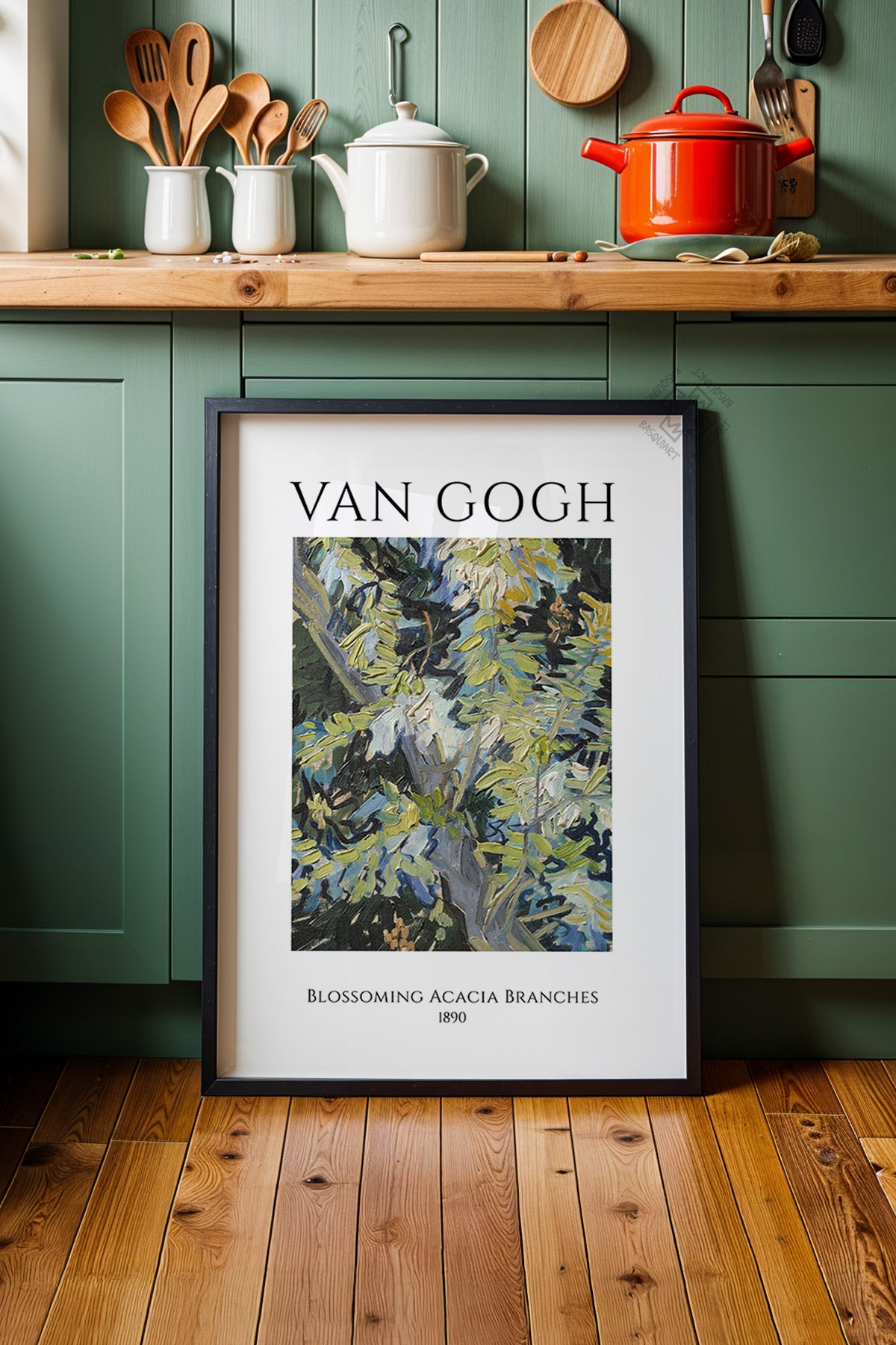Vincent Van Gogh Serisi Siyah Çerçeveli Poster, Tablo Duvar Dekoru No:16