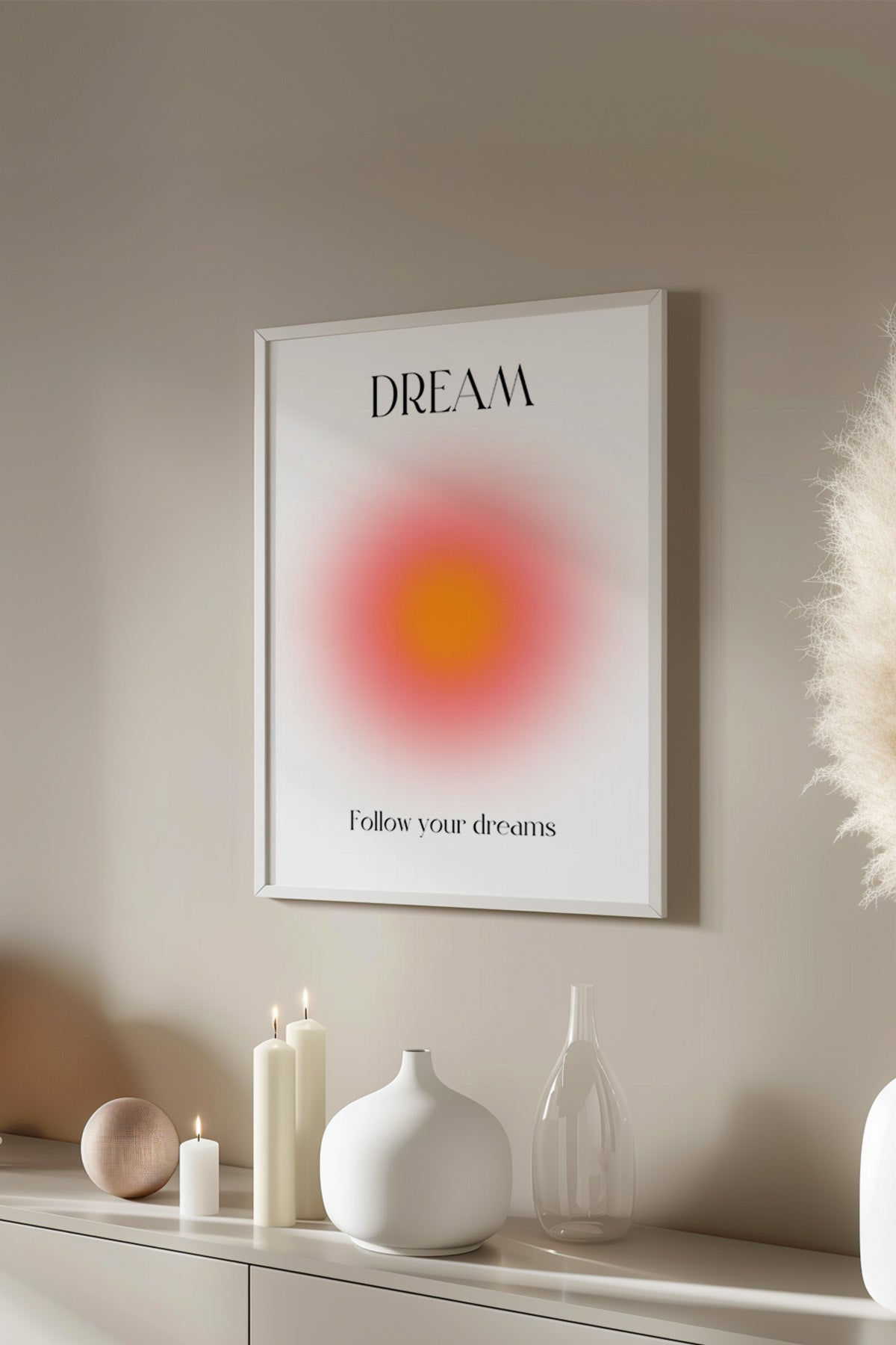 Aura Serisi Beyaz Çerçeveli Poster, Tablo No:153