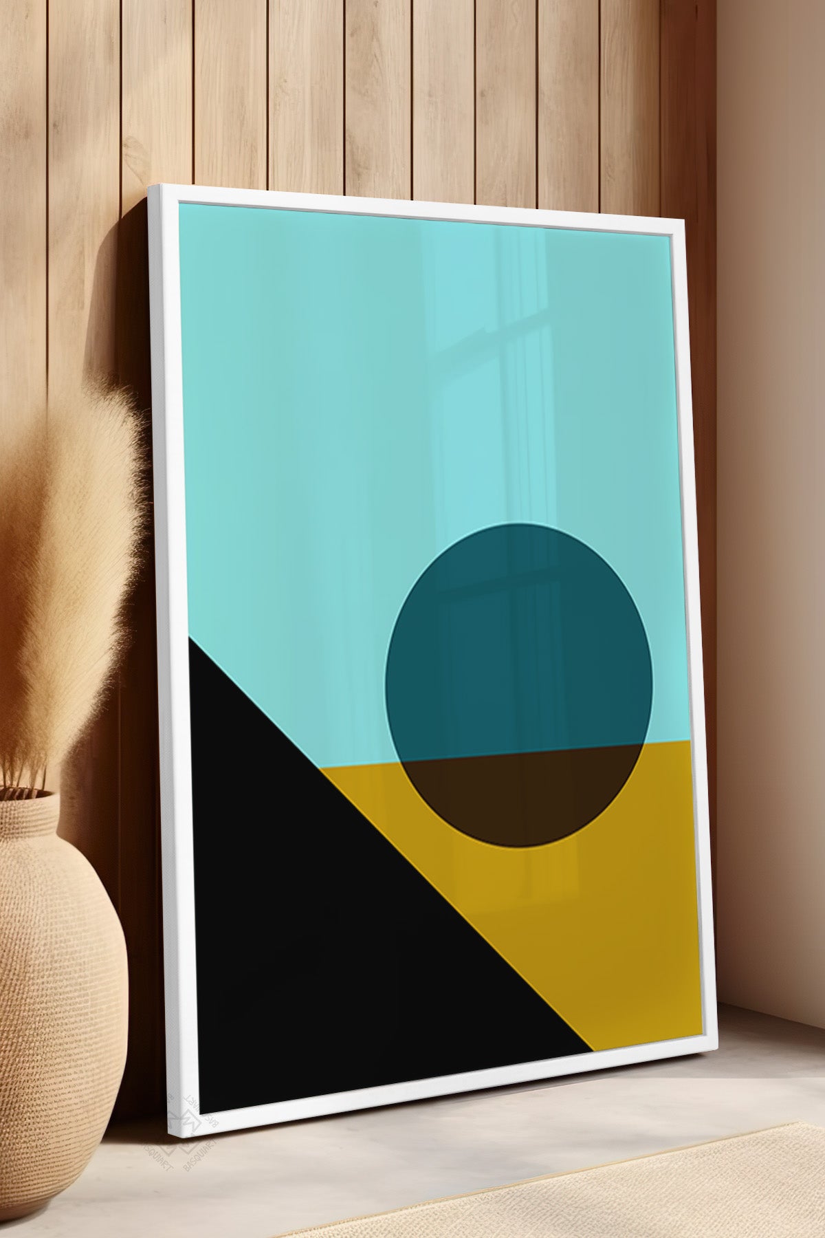Bauhaus Serisi Beyaz Çerçeveli Poster, Tablo No:80