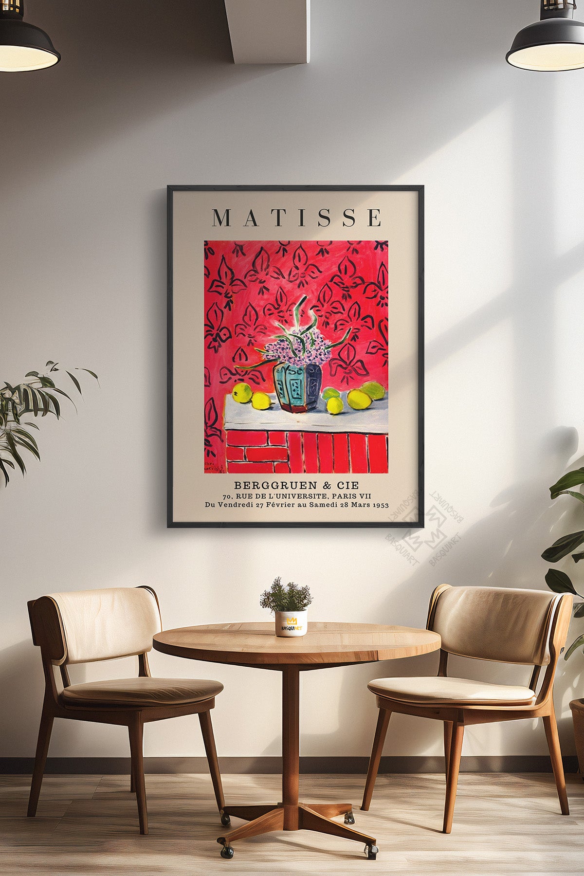 Henri Matisse Serisi Siyah Çerçeveli Poster, Tablo Duvar Dekoru No:11