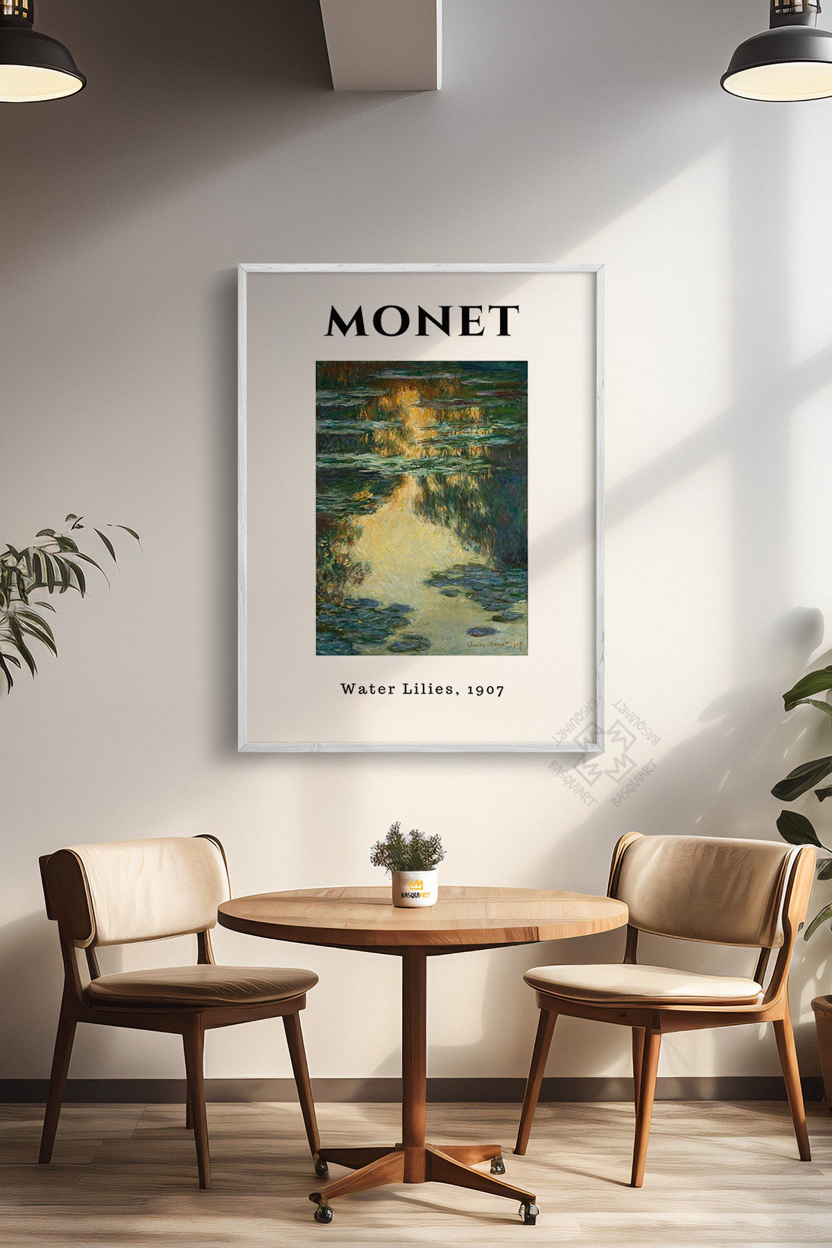 Claude Monet Serisi Beyaz Çerçeveli Poster, Tablo Duvar Dekoru No:11