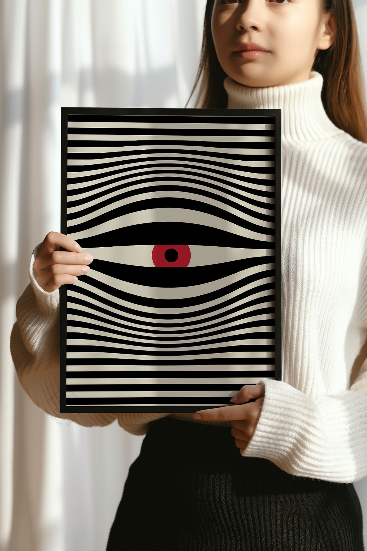 Bauhaus Serisi Siyah Çerçeveli Poster, Tablo No:33