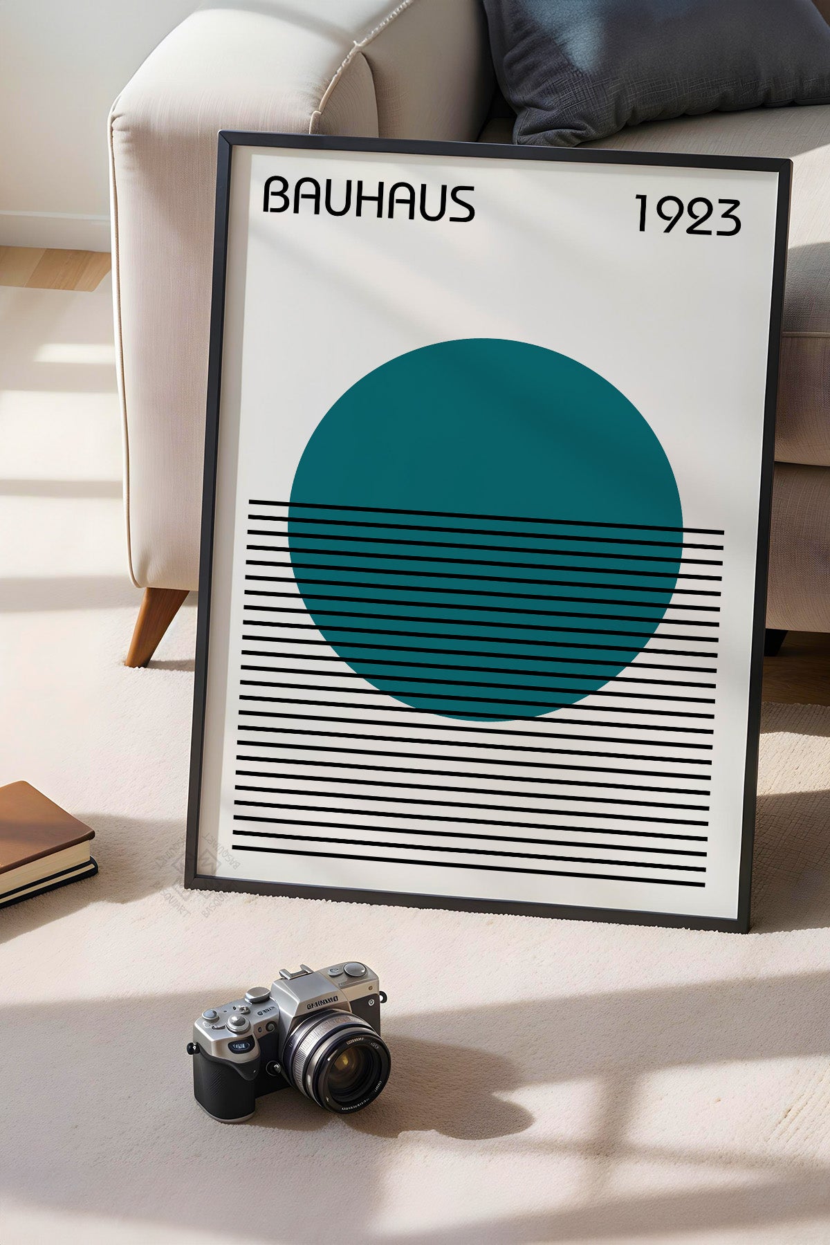 Bauhaus Serisi Siyah Çerçeveli Poster, Tablo No:39