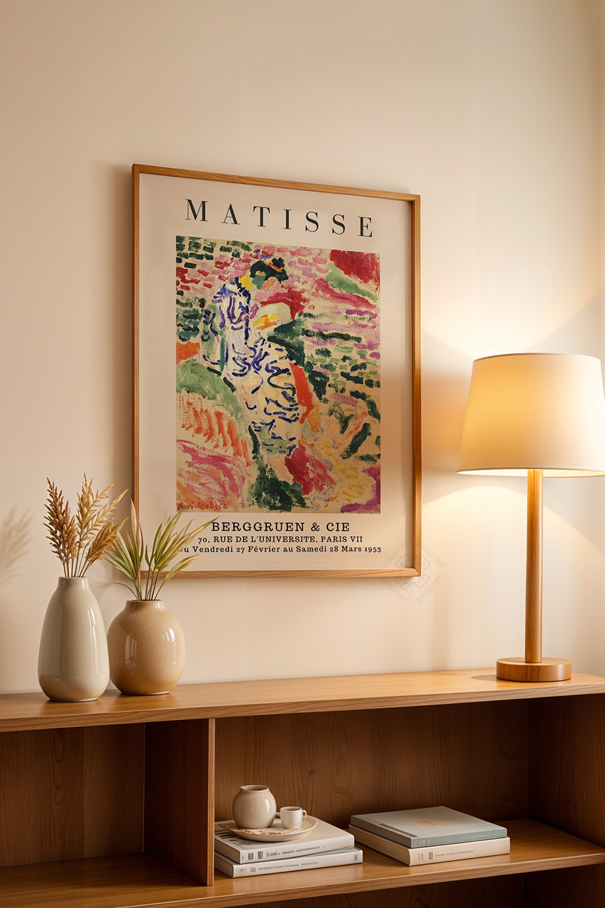 Henri Matisse Serisi Ahşap Çerçeveli Poster, Tablo Duvar Dekoru No:13