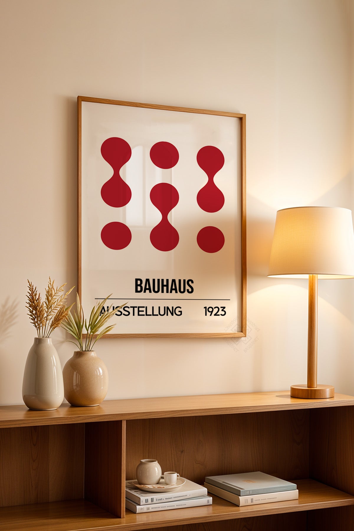 Bauhaus Serisi Ahşap Çerçeveli Poster, Tablo No:126