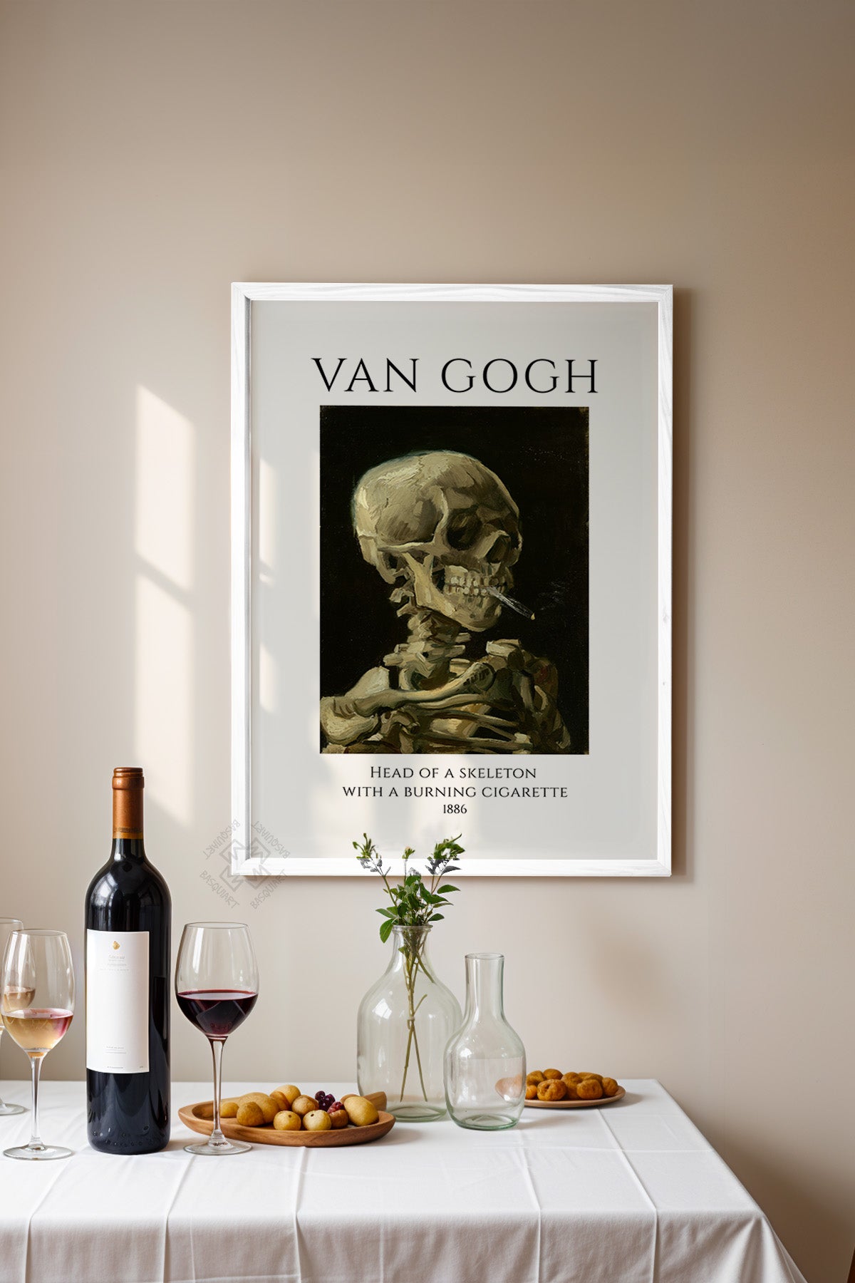 Vincent Van Gogh Serisi Beyaz Çerçeveli Poster, Tablo Duvar Dekoru No:24