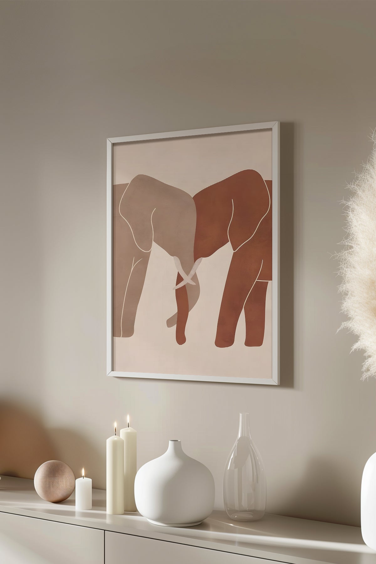 Bohemian Serisi Beyaz Çerçeveli Poster, Tablo No:33