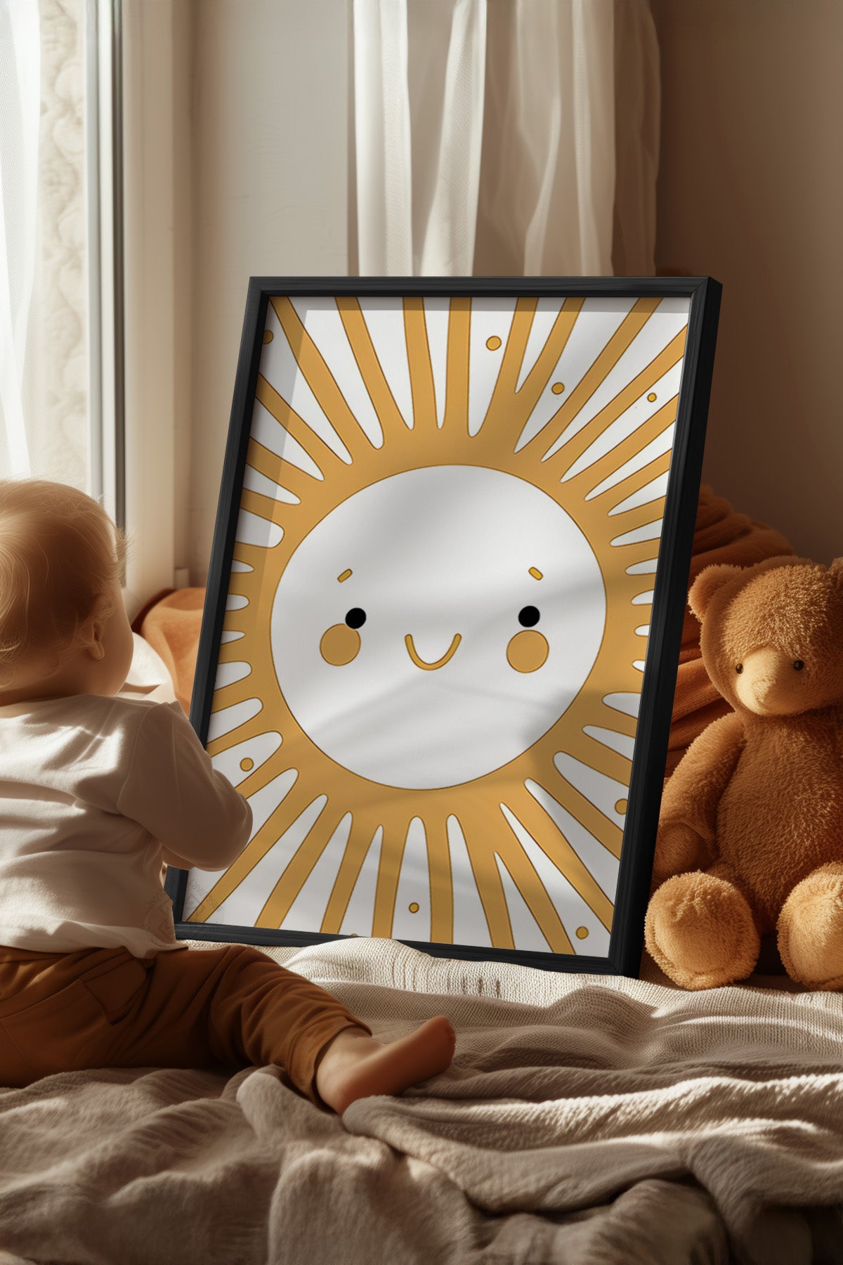 Çocuk Odası, Bebek Odası Siyah Çerçeveli Poster, Tablo No:65