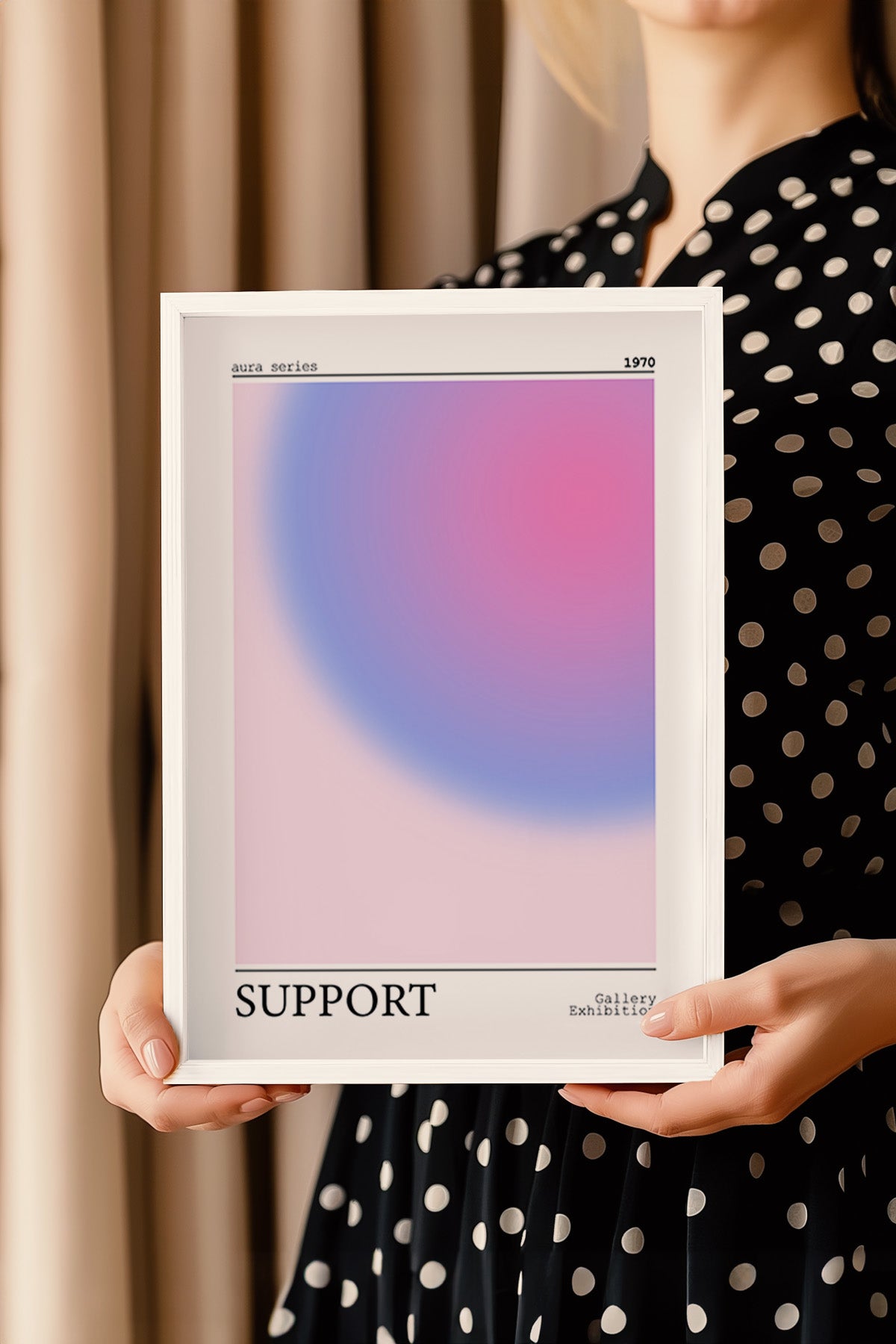 Aura Serisi Beyaz Çerçeveli Poster, Tablo No:65