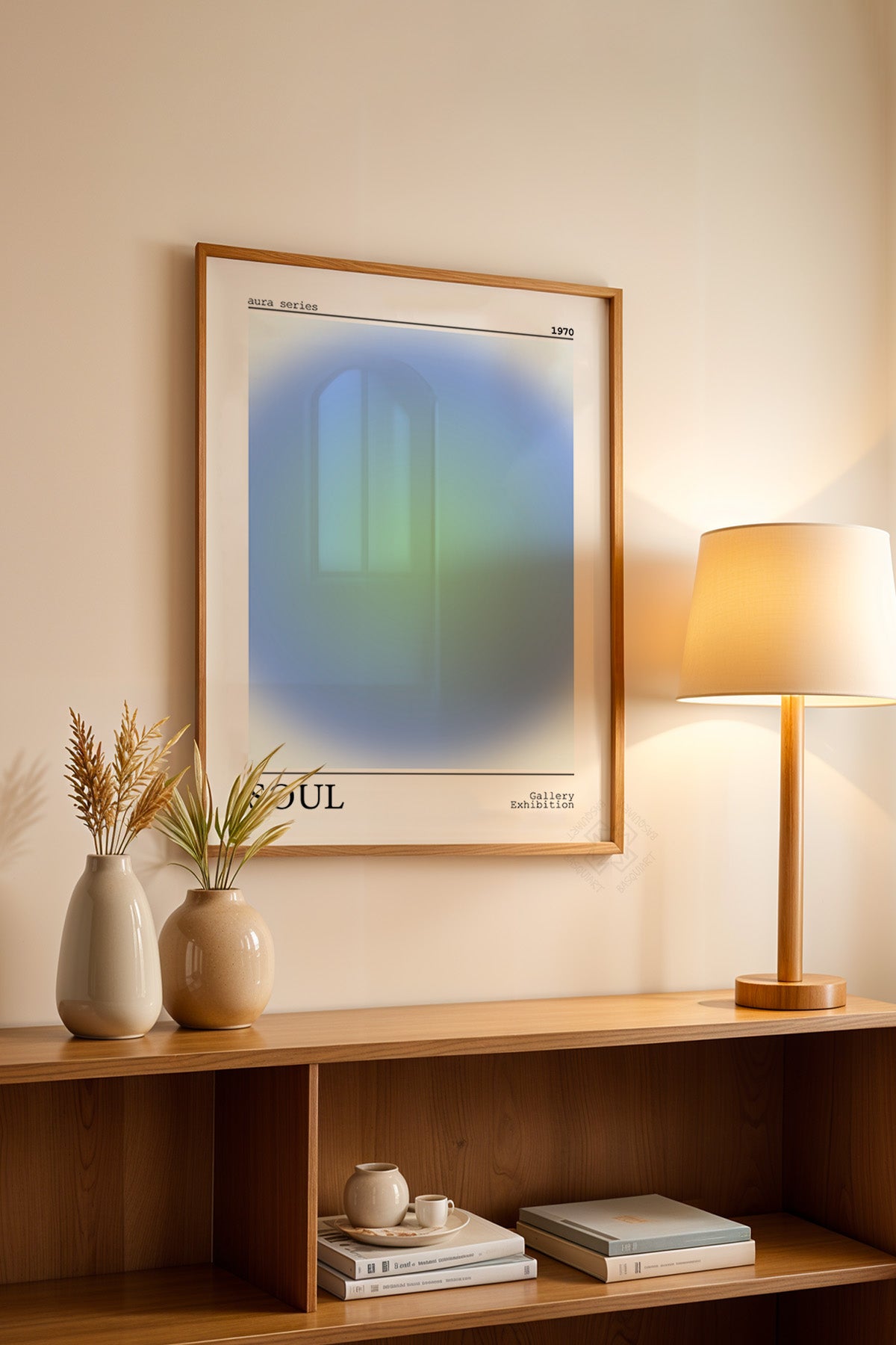 Aura Serisi Ahşap Çerçeveli Poster, Tablo No:62