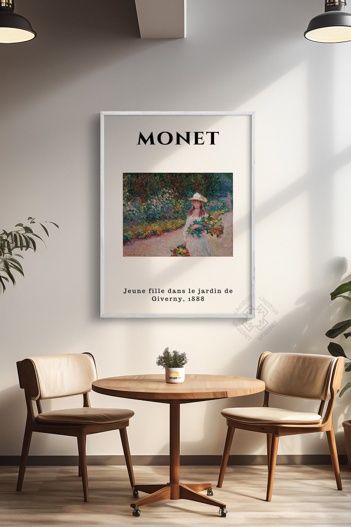 Claude Monet Serisi Beyaz Çerçeveli Poster, Tablo Duvar Dekoru No:2