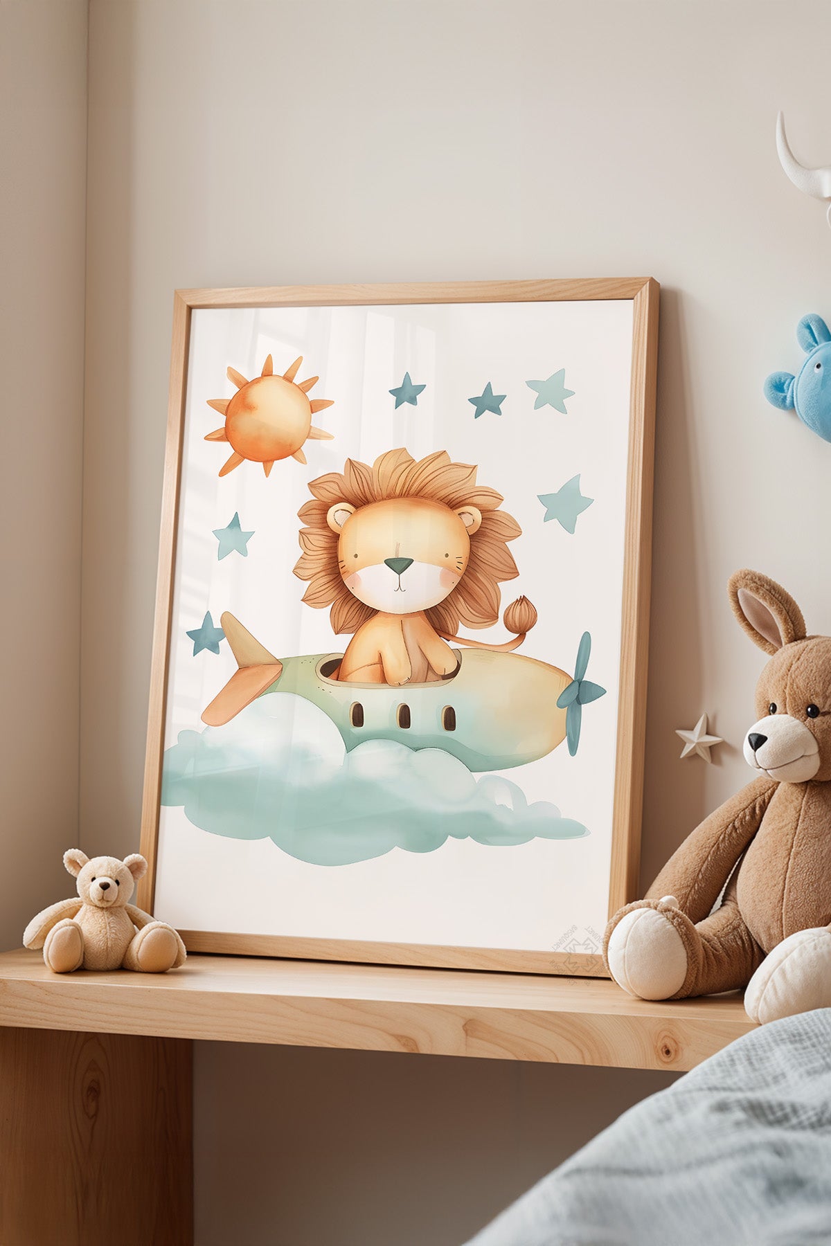 Çocuk Odası, Bebek Odası Ahşap Çerçeveli Poster, Tablo No:44