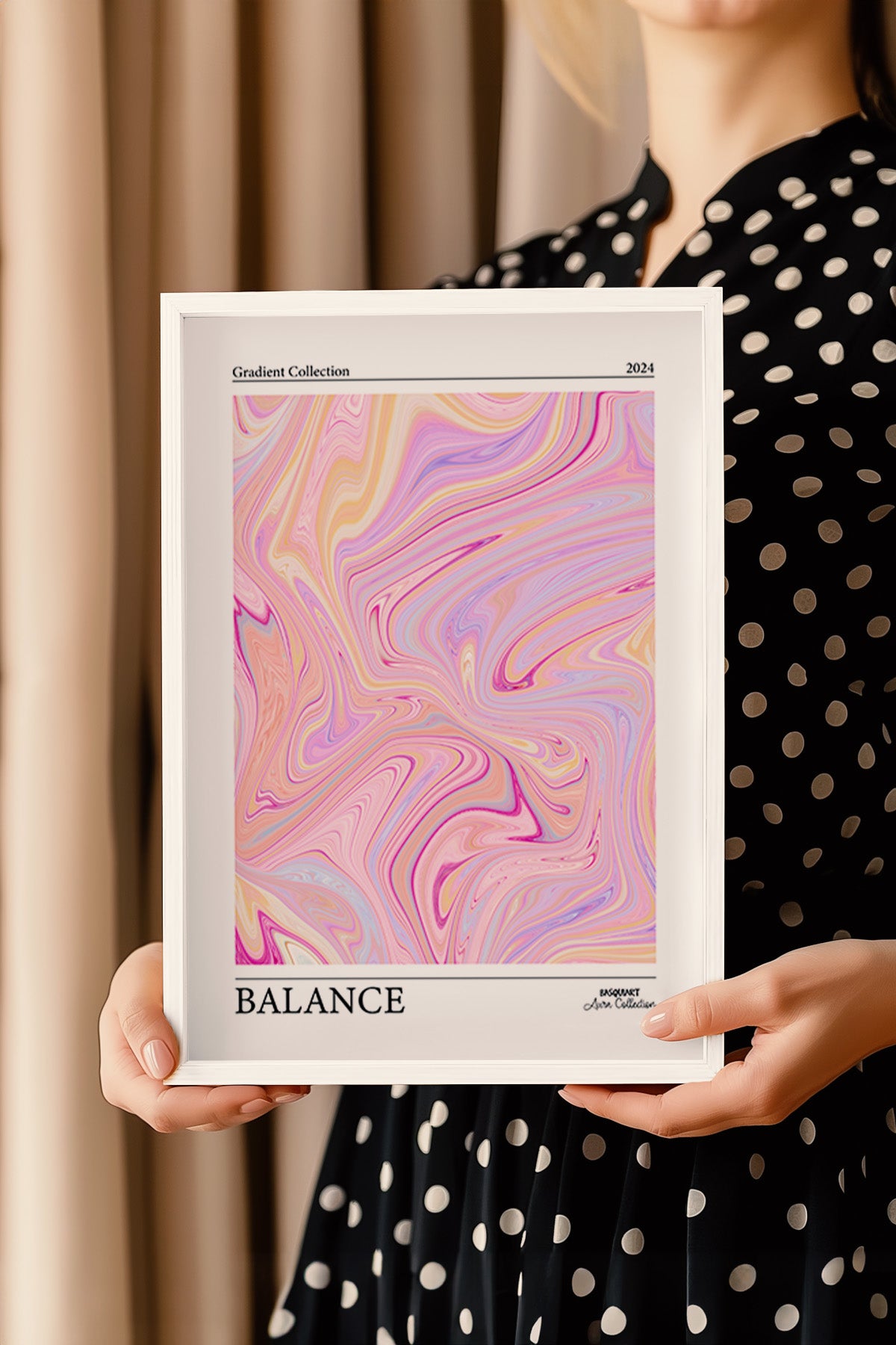 Aura Serisi Beyaz Çerçeveli Poster, Tablo No:27