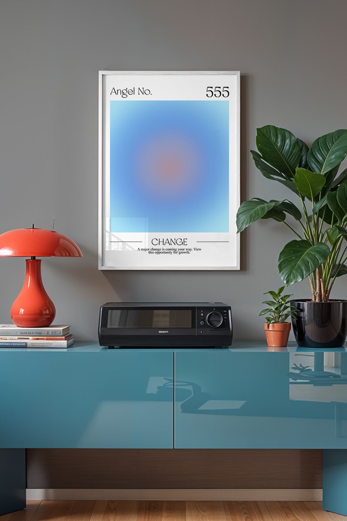 Aura Serisi Beyaz Çerçeveli Poster, Tablo No:9