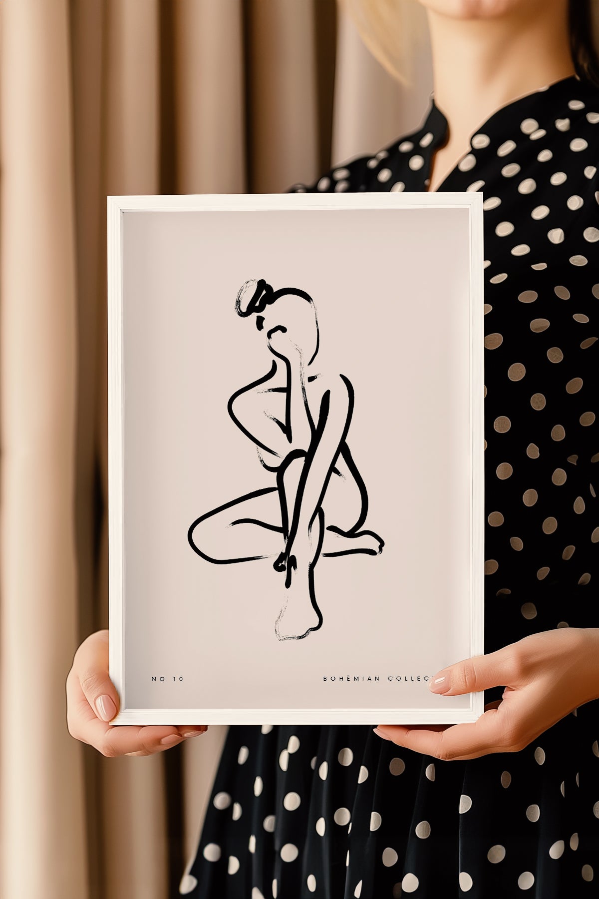 Bohemian Serisi Beyaz Çerçeveli Poster, Tablo No:101