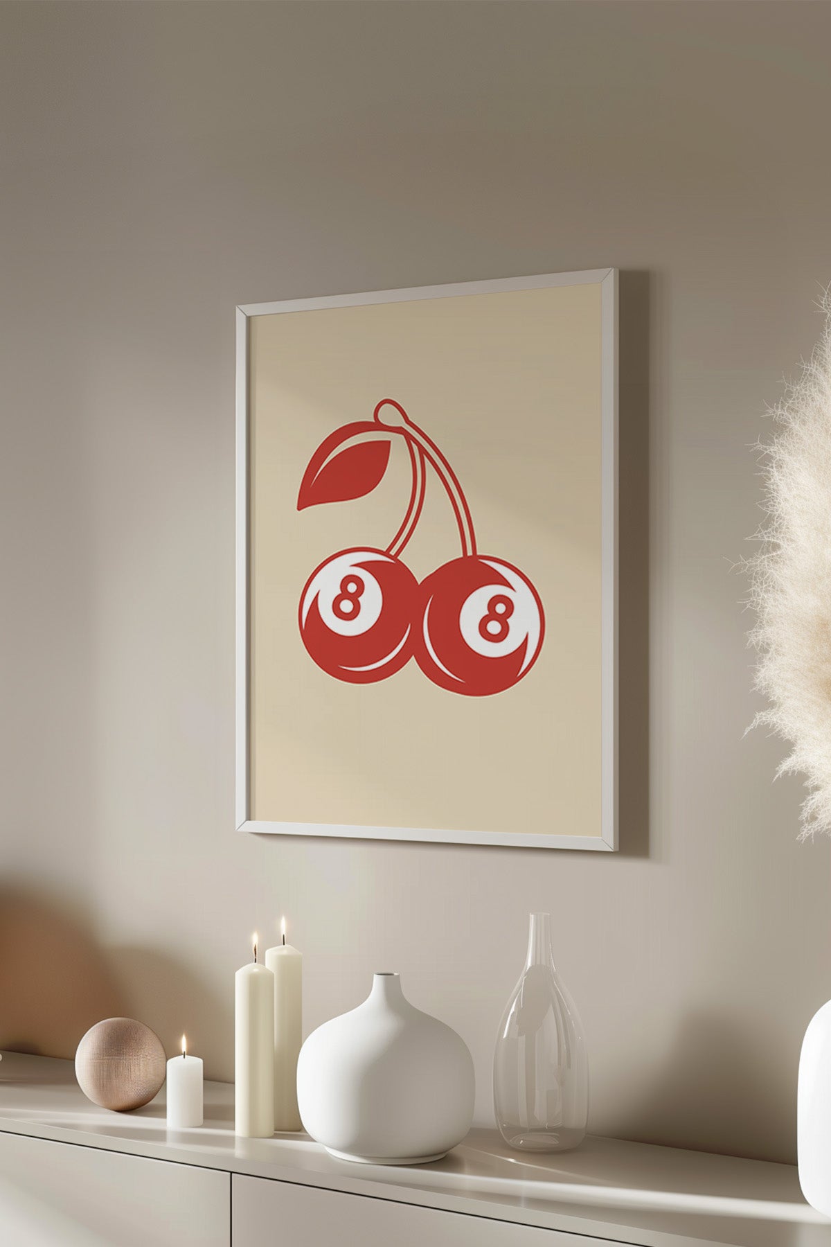 Lucky You Serisi Beyaz Çerçeveli Poster, Tablo Duvar Dekoru No:69